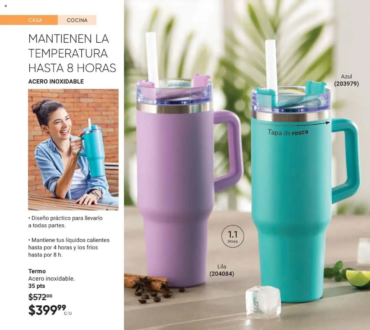 Nuevas ofertas de AVON válidas en toda la República Mexicana desde el 28.11.2025. ¡Encuentra las mejores ofertas en AVON Casa & Estilo 18 2025! | Página: 82 | Productos: Cocina, Termo
