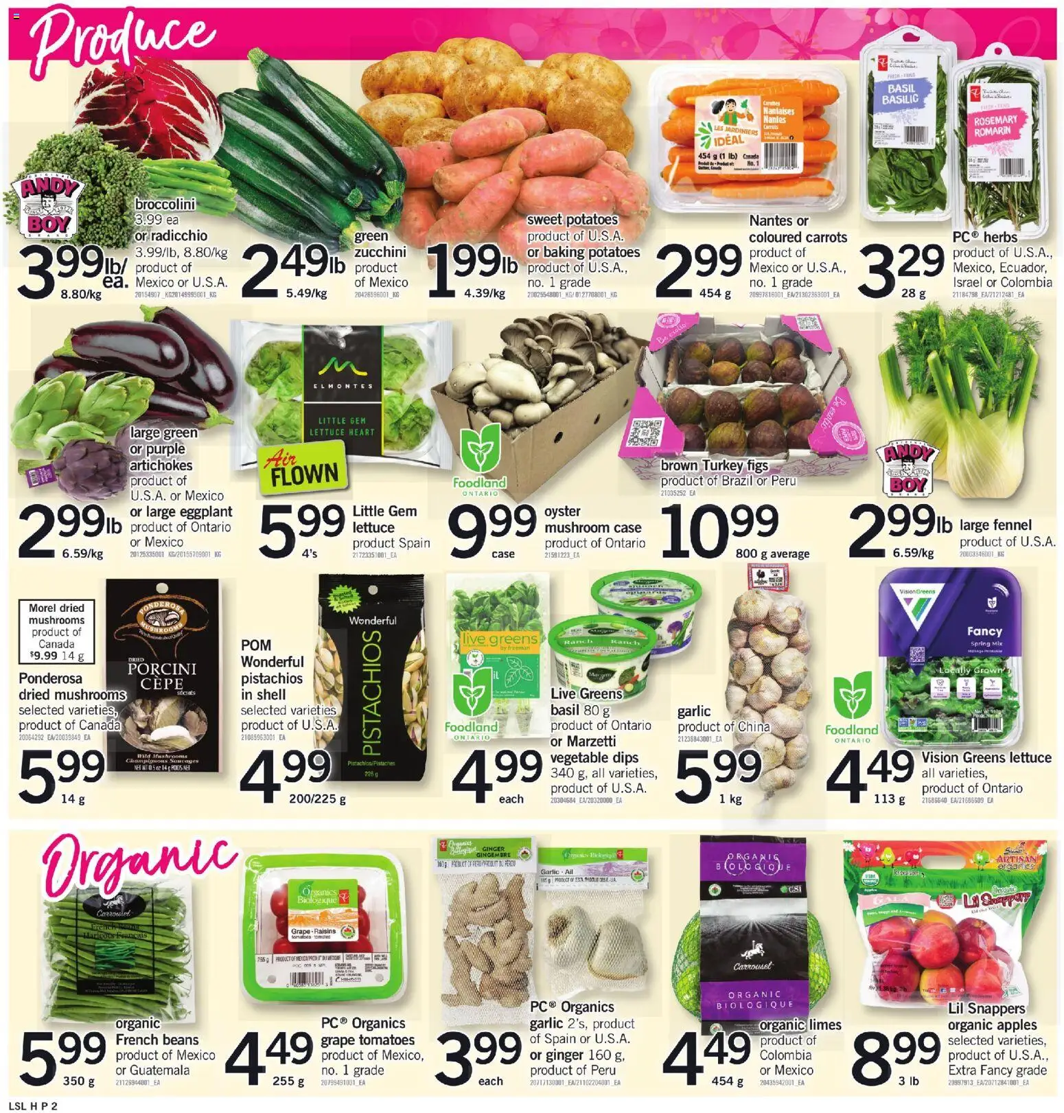 Loblaws flyer valid from 02.04.2026 | Page: 3 | Products: Turkey, Potatoes, Case, Tomatoes