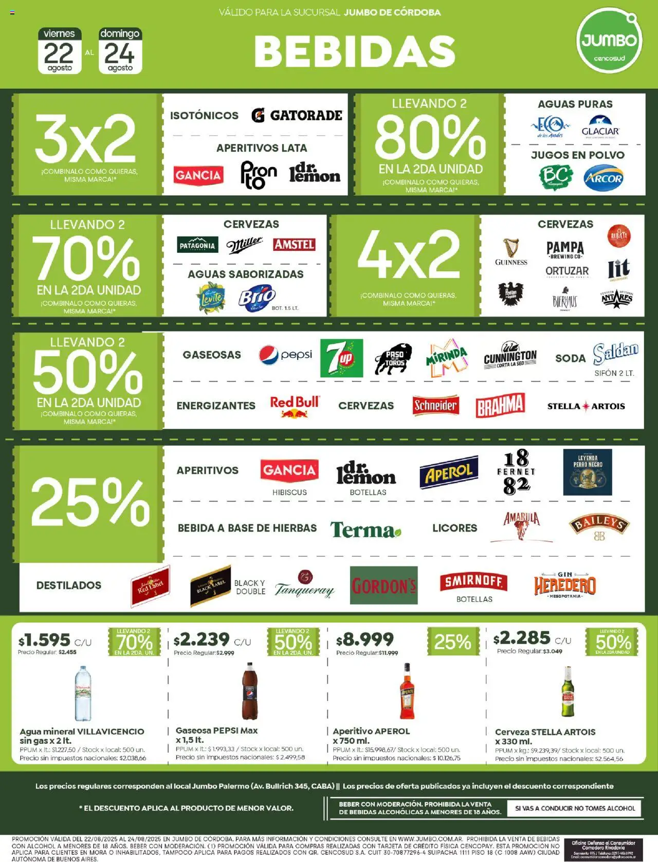 Jumbo - Ofertas | Córdoba │ válido desde el 15.08.2025 | Página: 5 | Productos: Polvo, Fernet, Agua, Cerveza