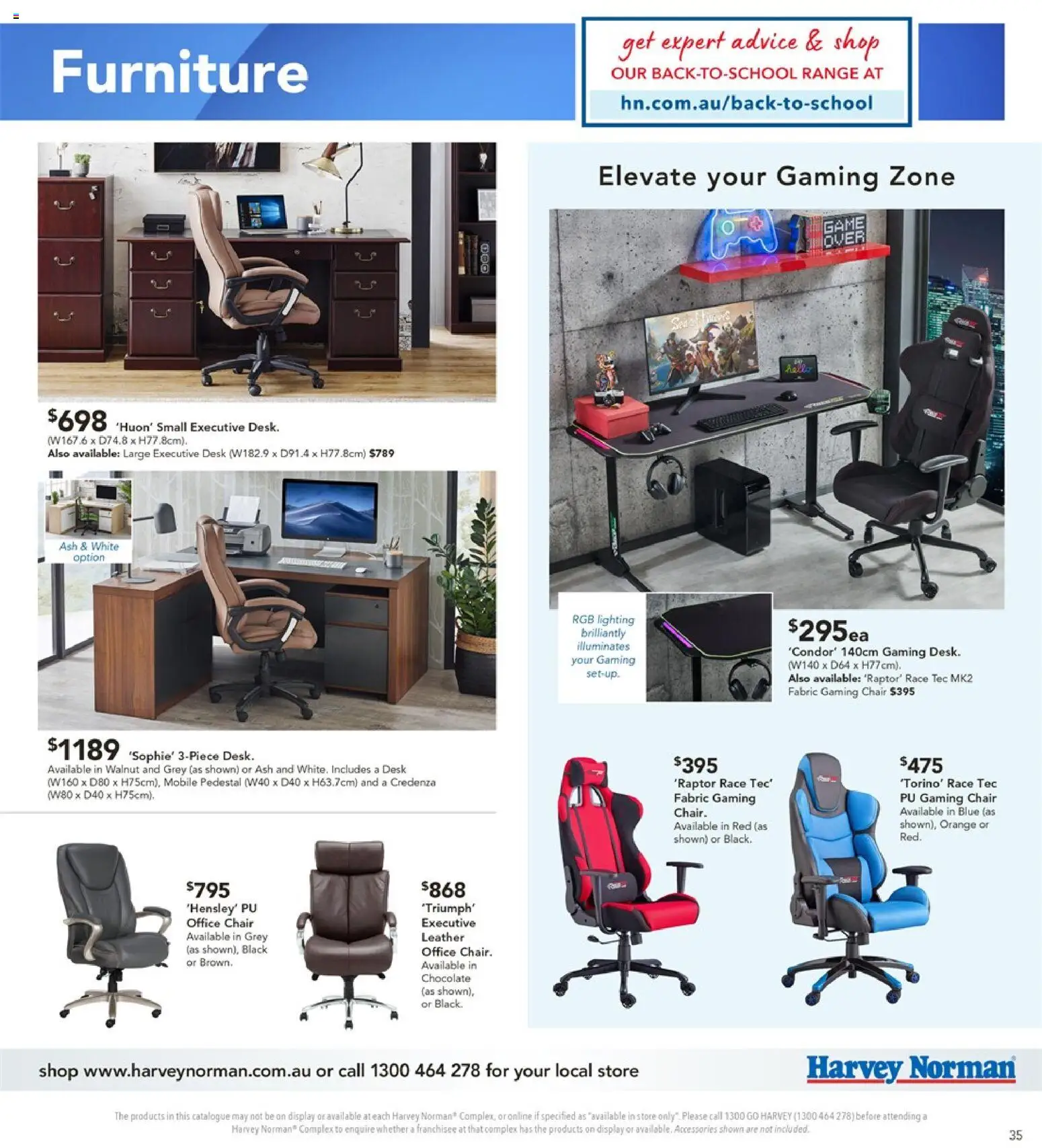 Harvey Norman catalogue - valid from 14.01.2026 | Page: 35 | Products: Chair, Desk, Chocolate, Accessories