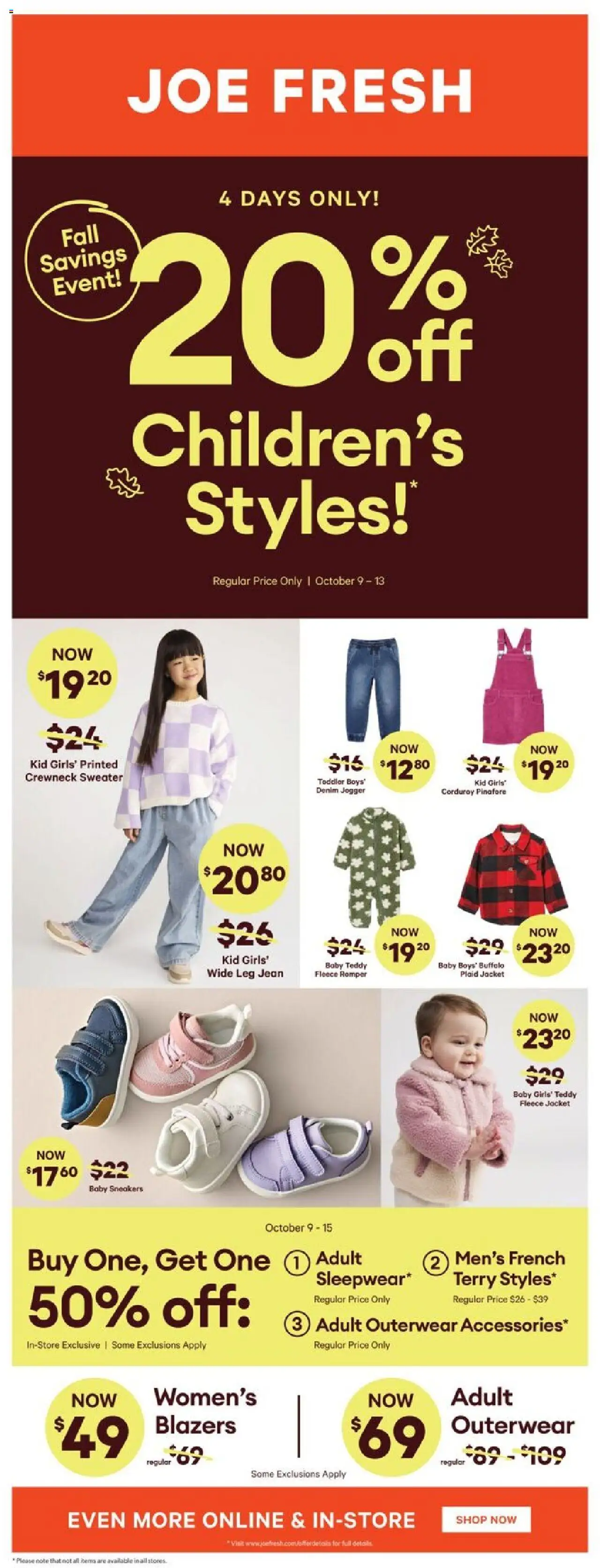 Real Canadian Superstore flyer valid from 09.10.2025 | Page: 34 | Products: Sneakers, Sweater, Jacket