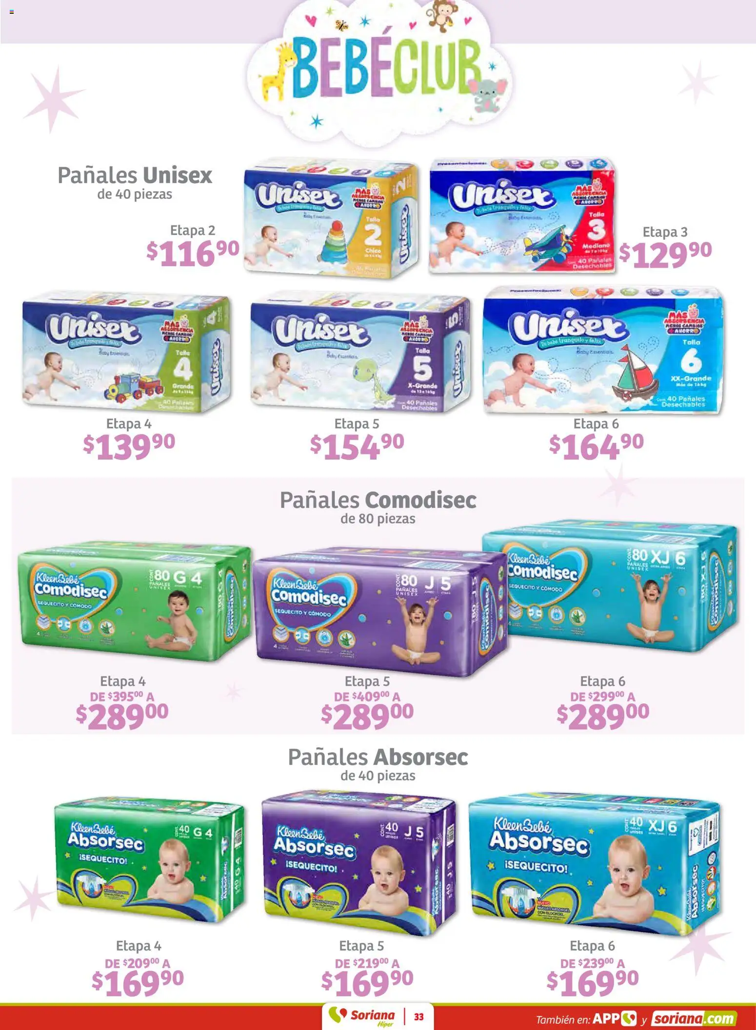 Nuevas ofertas de Soriana válidas en toda la República Mexicana desde el 12.02.2026. ¡Encuentra las mejores ofertas en Soriana - Preciazazaso Híper: Ags, Col, Gto, Jal, Mich! | Página: 33 | Productos: Pañales