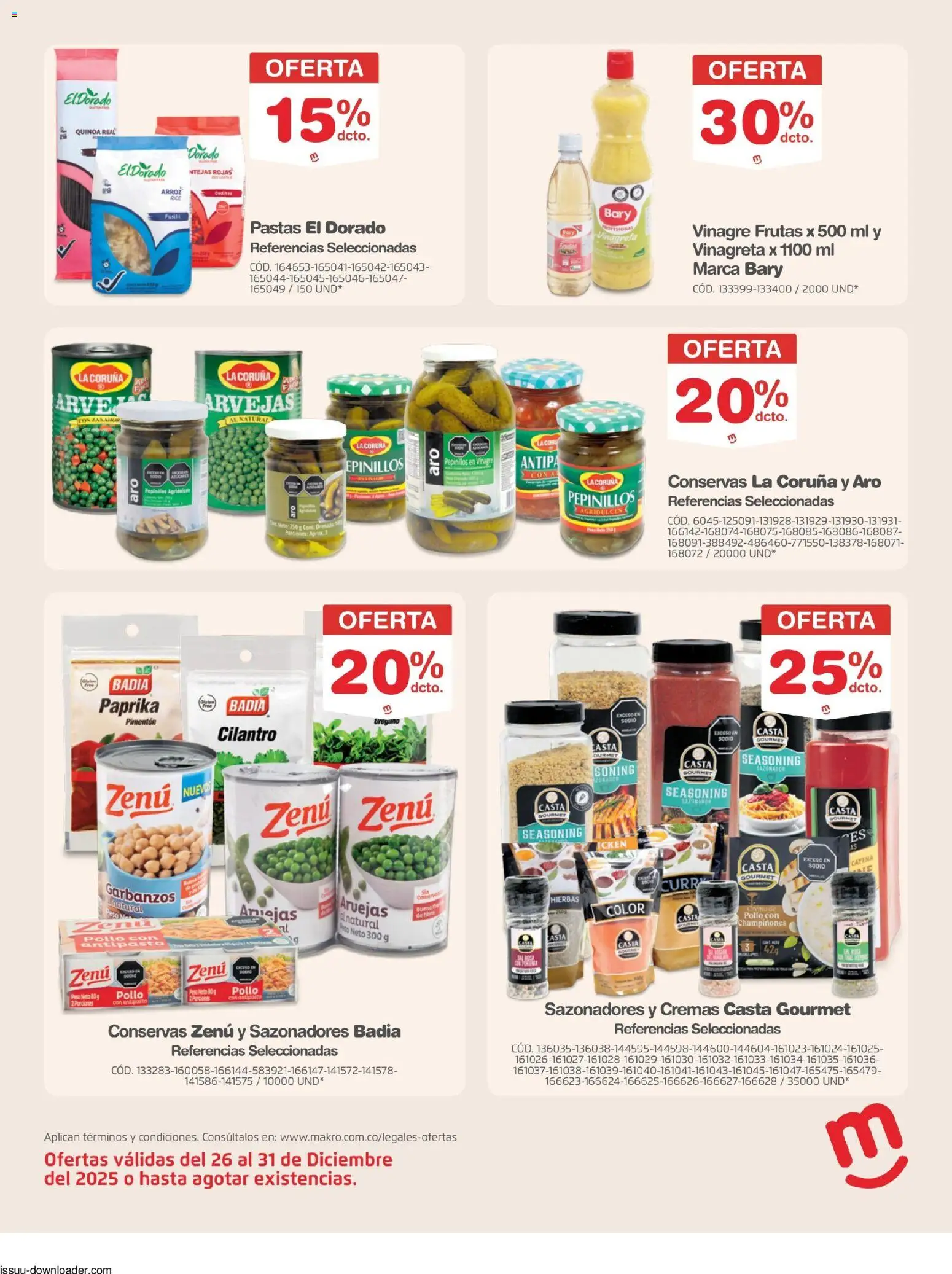 Makro revista - valida desde el 26.12.2025 | Página: 18 | Productos: Pollo, Garbanzos, Mermelada, Cilantro