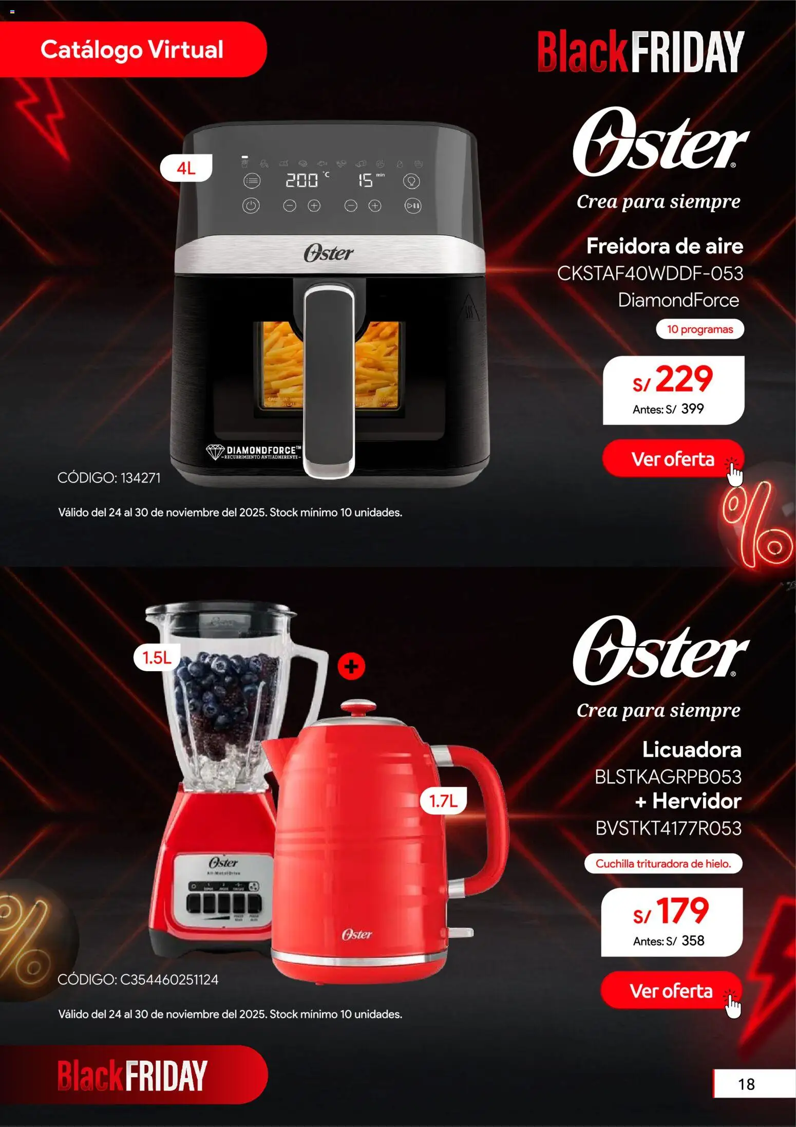 Catálogo Hiraoka válido desde 24.11.2025 | Página: 19 | Productos: Hervidor, Freidora, Licuadora