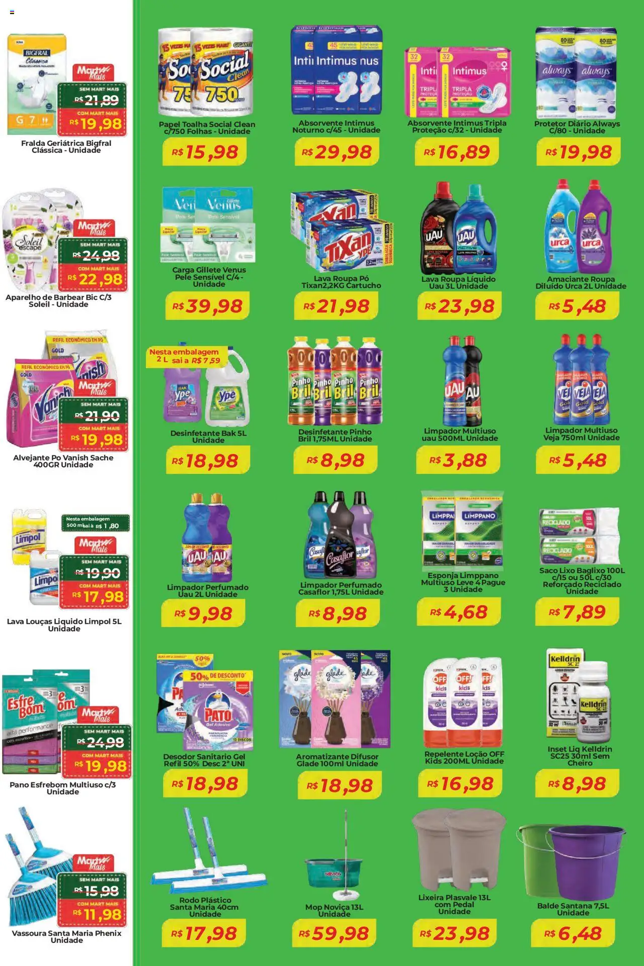 Mart Minas Folheto - válido de 14.08.2025 | Página: 6 | Produtos: Pó, Esponja, Alvejante, Amaciante