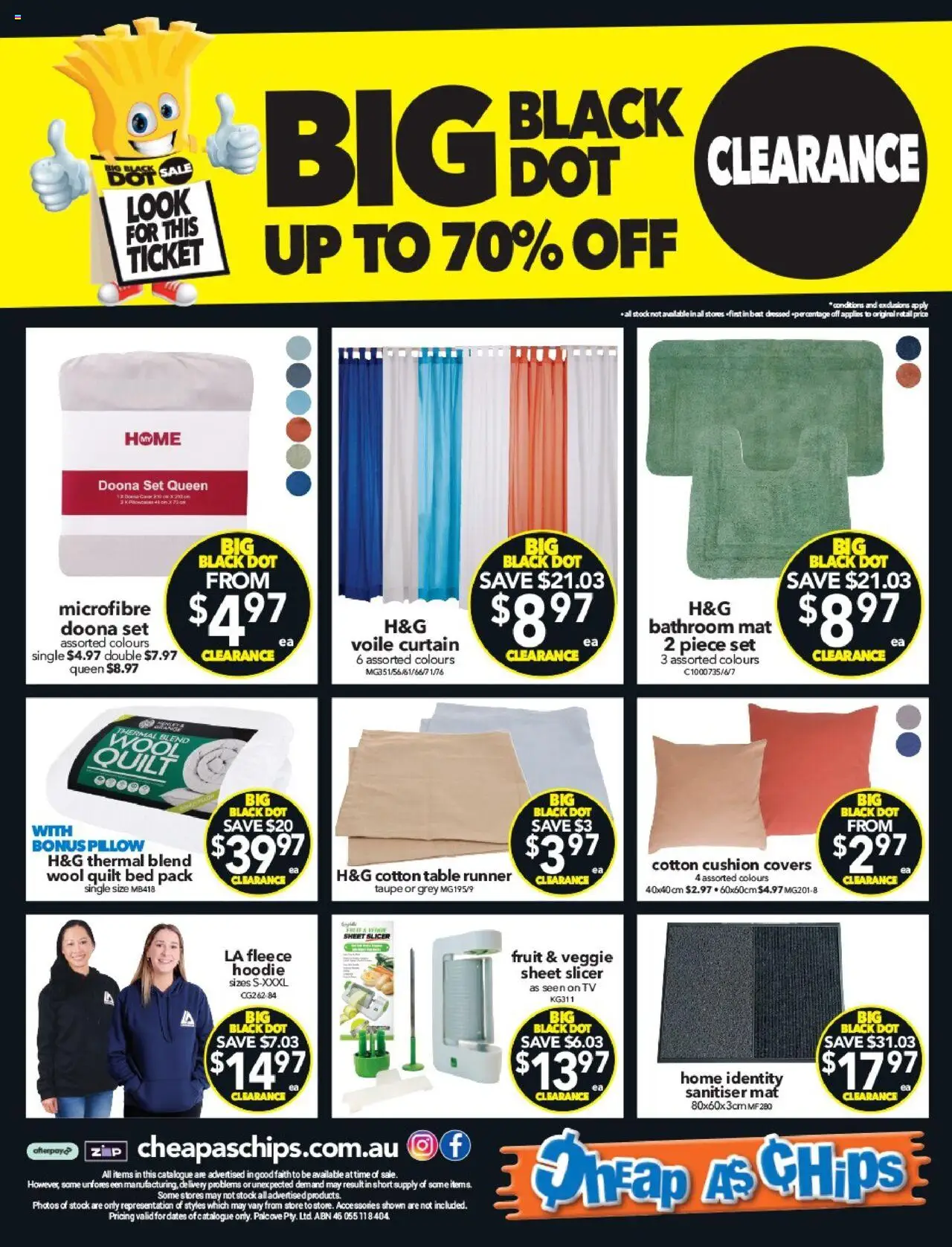 Cheap as Chips catalogue - valid from 06.08.2025 | Page: 4 | Products: Chips, Tv, Slicer, Pillow