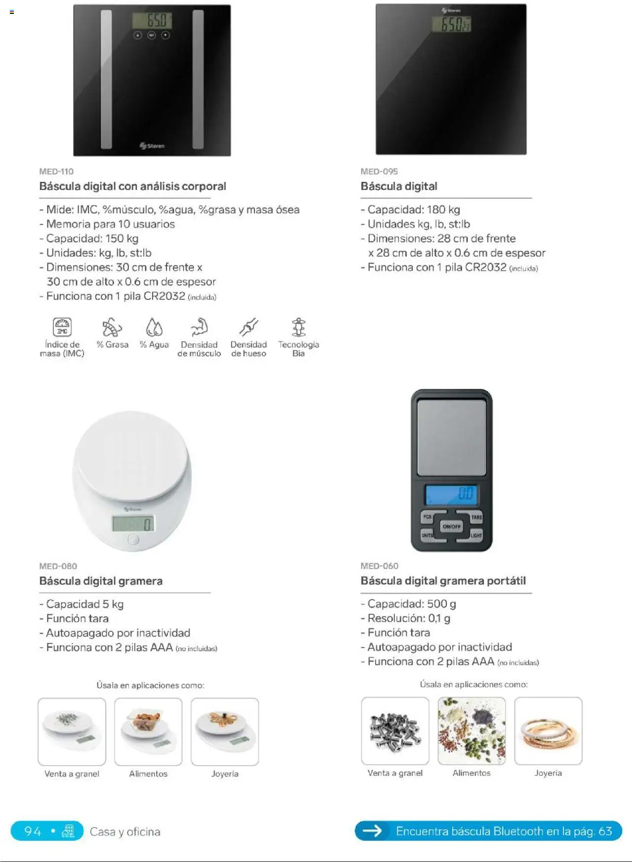 Nuevas ofertas de Steren válidas en toda la República Mexicana desde el 01.01.2025. ¡Encuentra las mejores ofertas en Steren catálogo! | Página: 112 | Productos: Agua, Báscula digital, Pila, Pilas