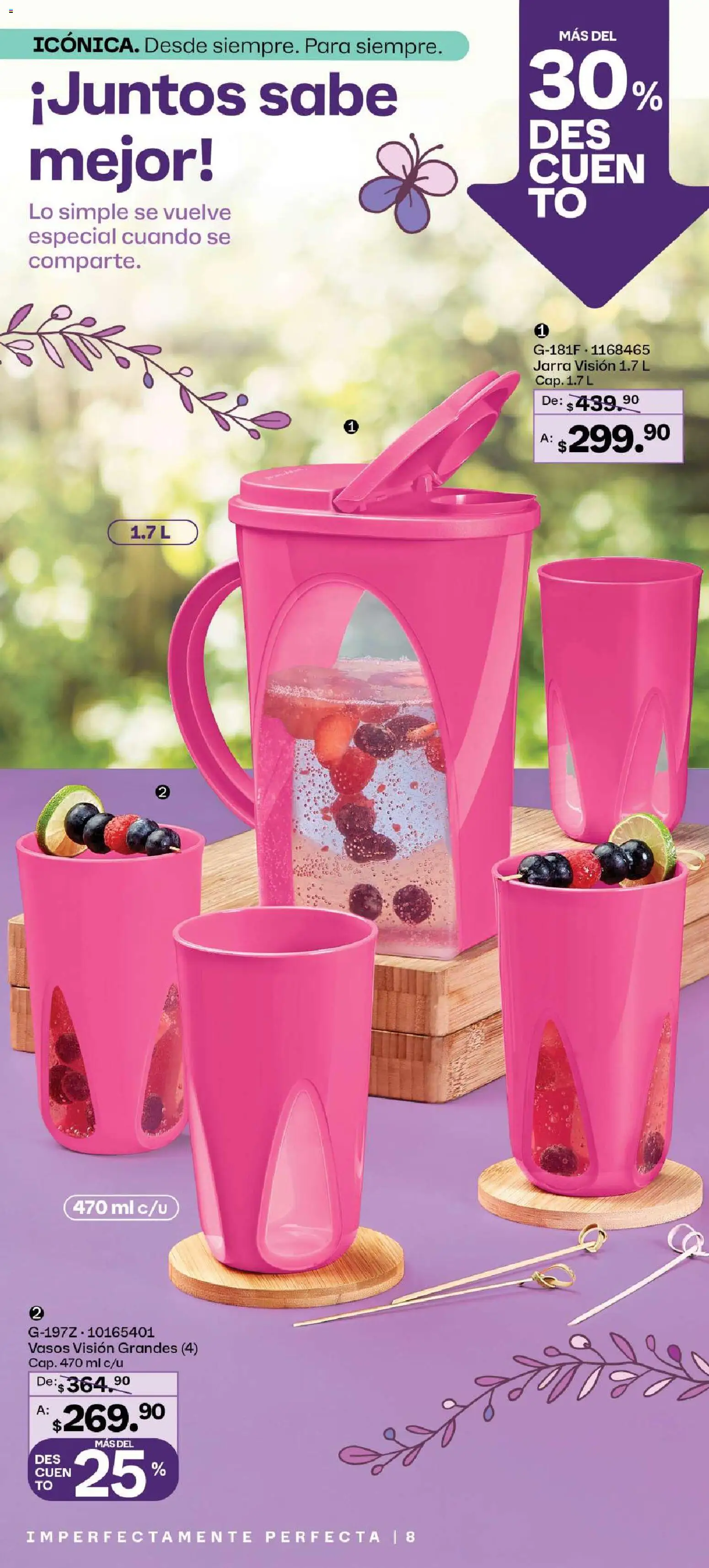 Nuevas ofertas de Tupperware válidas en toda la República Mexicana desde el 26.01.2026. ¡Encuentra las mejores ofertas en Tupperware catálogo! | Página: 8 | Productos: Vasos, Jarra