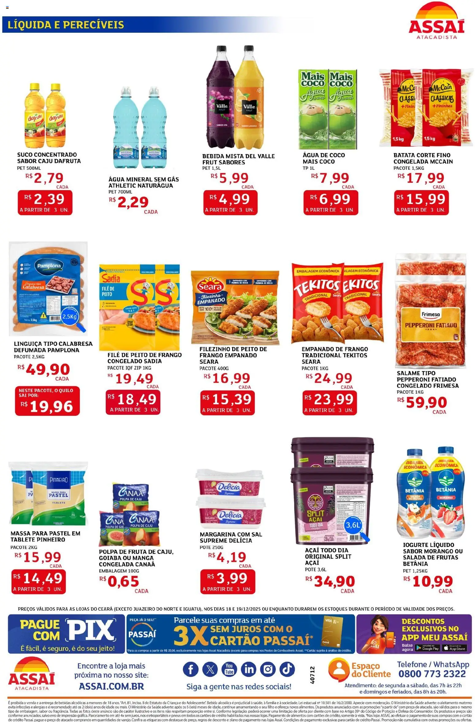 Assaí Atacadista Folheto - válido de 18.12.2025 | Página: 2 | Produtos: Coco, Iogurte, Batata, Telefone