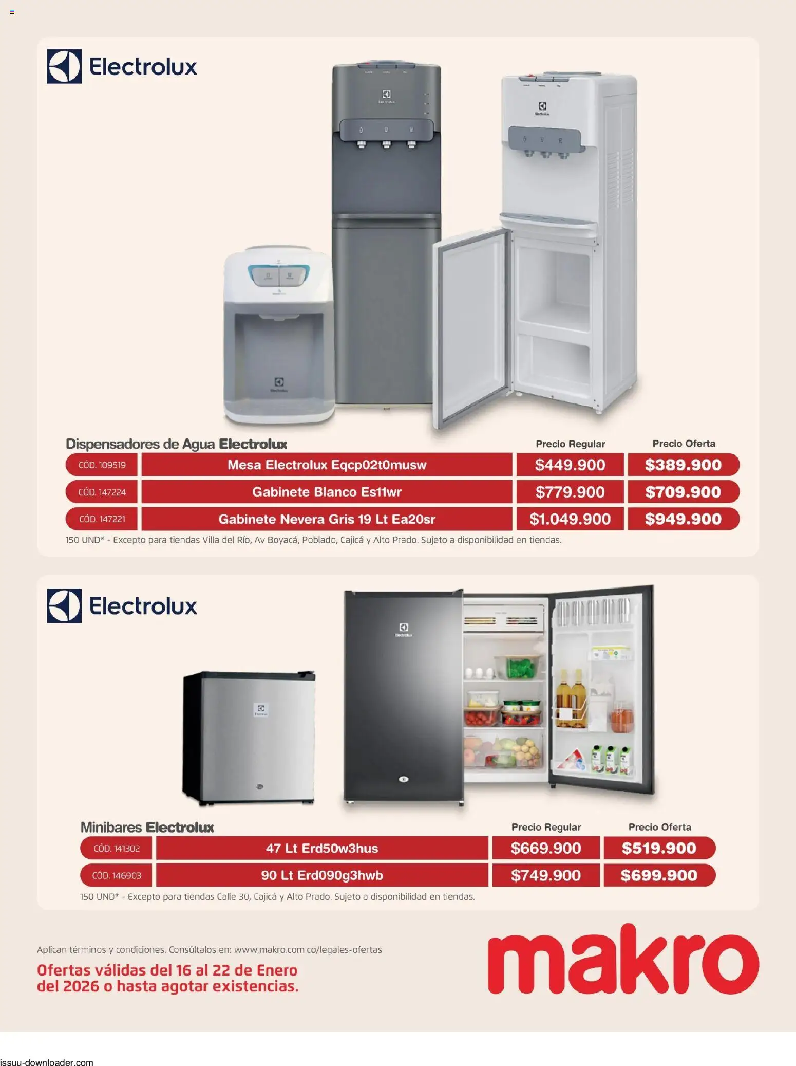 Makro revista - valida desde el 16.01.2026 | Página: 20 | Productos: Agua, Mesa, Nevera