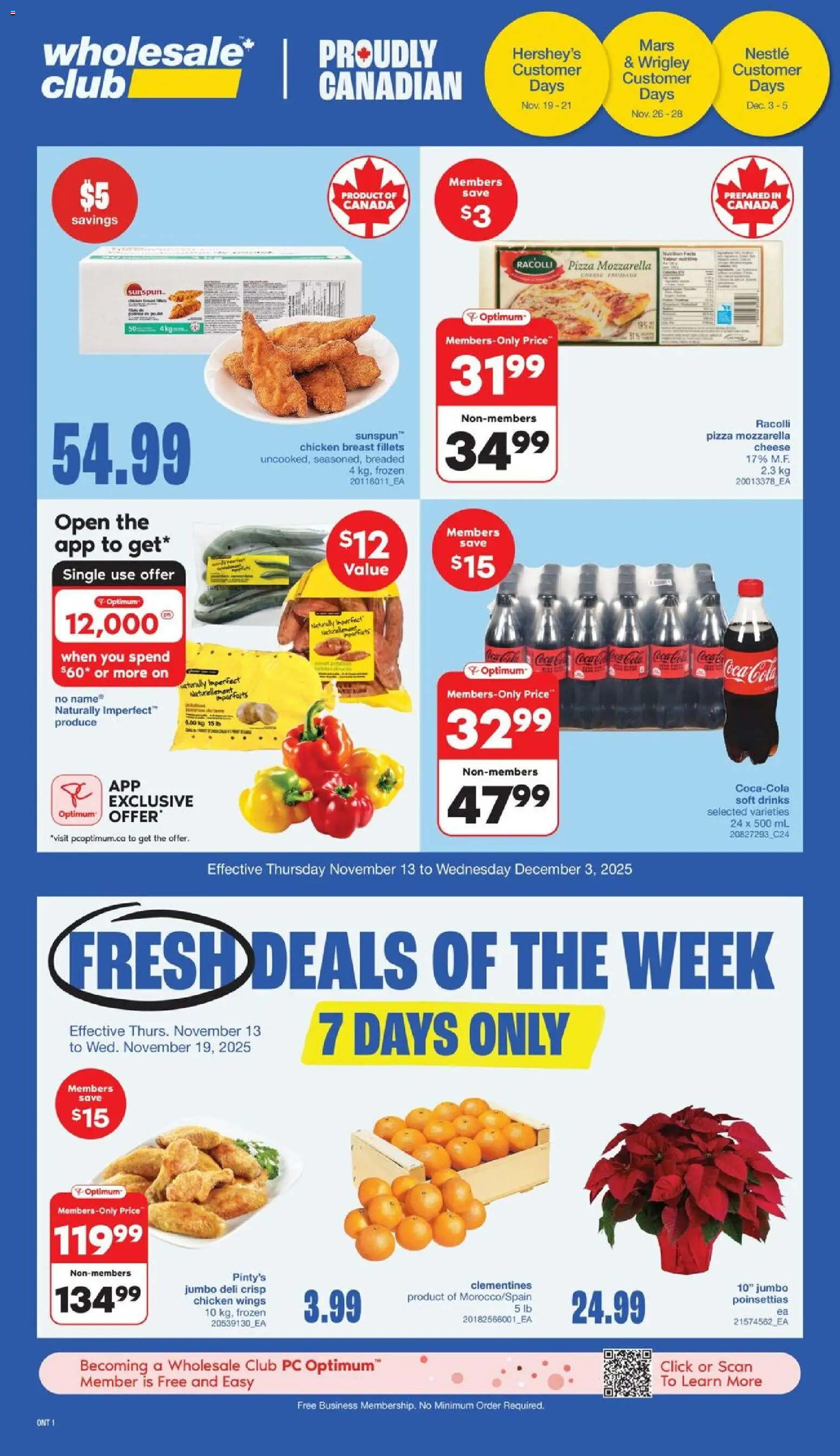 Wholesale Club flyer valid from 13.11.2025 | Page: 5 | Products: Chicken wings, PC, Cheese, Chicken