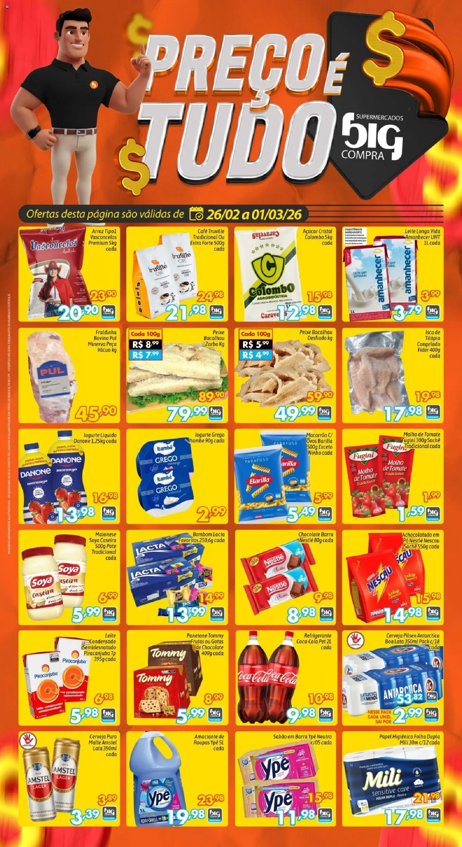 Big Compra Folheto - válido de 26.02.2026 | Página: 1 | Produtos: Amaciante de roupas, Panettone, Macarrão, Panetone