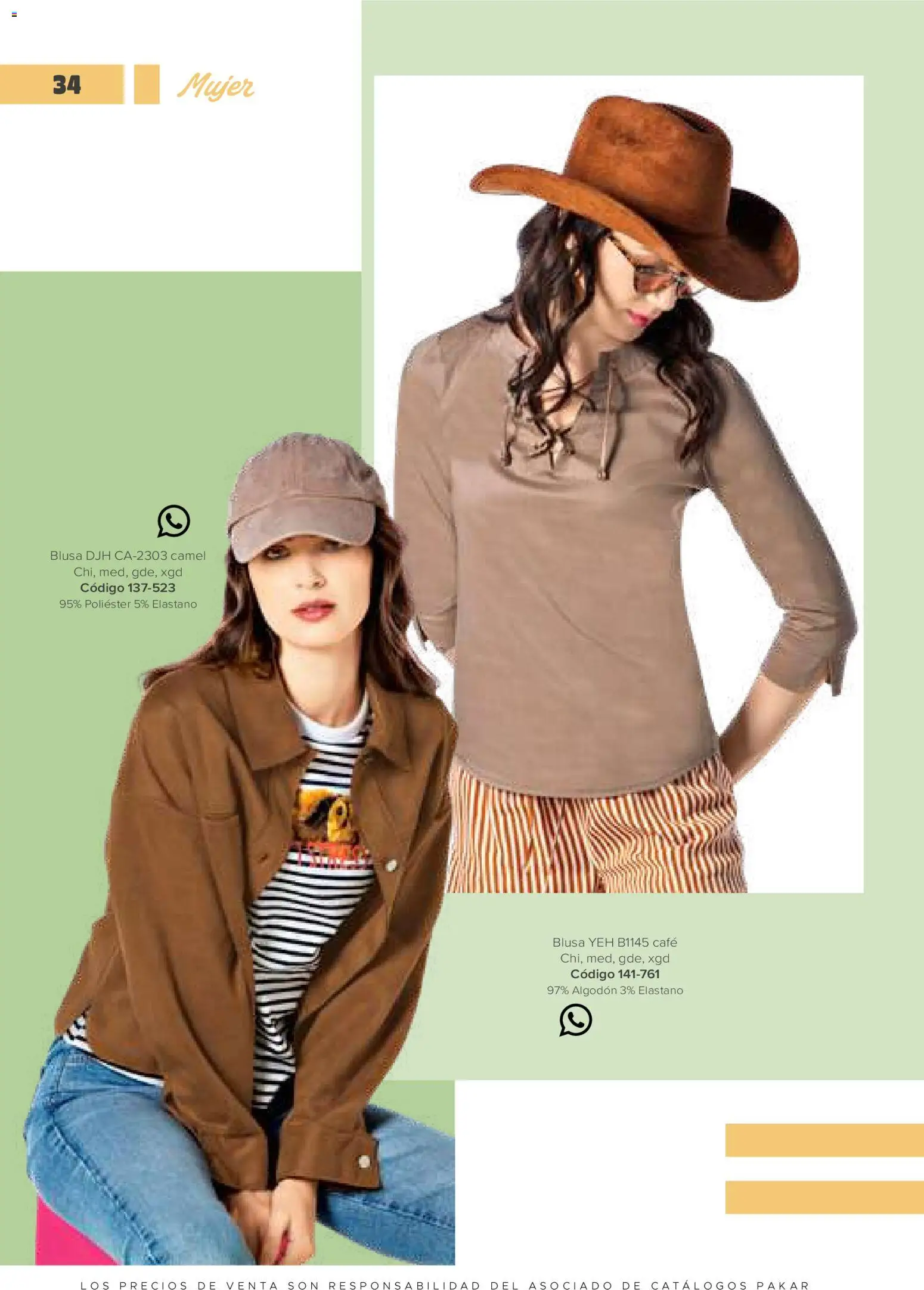 Nuevas ofertas de SC Pakar válidas en toda la República Mexicana desde el 30.01.2026. ¡Encuentra las mejores ofertas en SC Pakar catálogo Ropa! | Página: 34 | Productos: Blusa, Café, Algodón