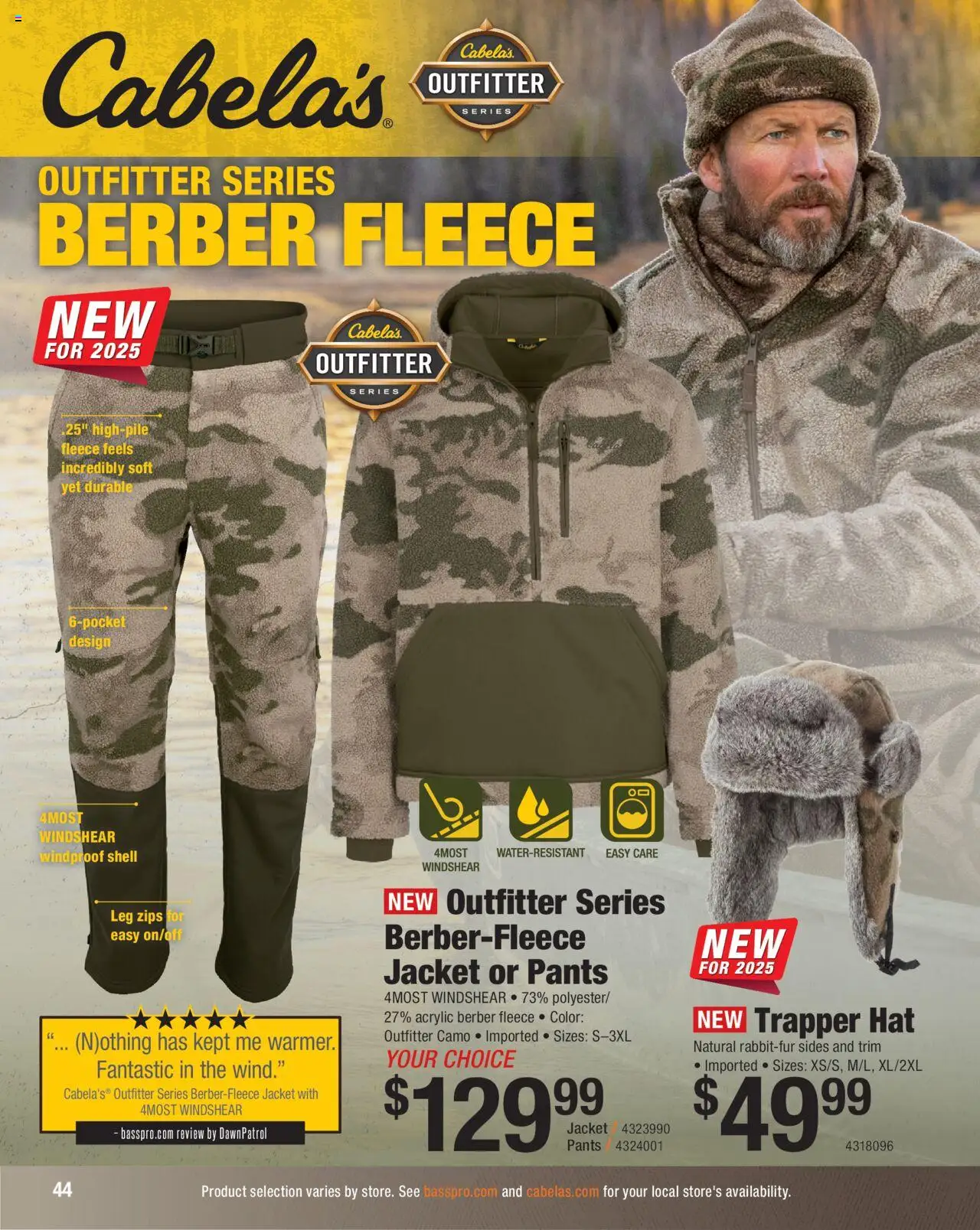 Cabela's Hunting Master 25 - valid from 11.08.2025 | Page: 44 | Products: Trim, Jacket, Pants, Hat