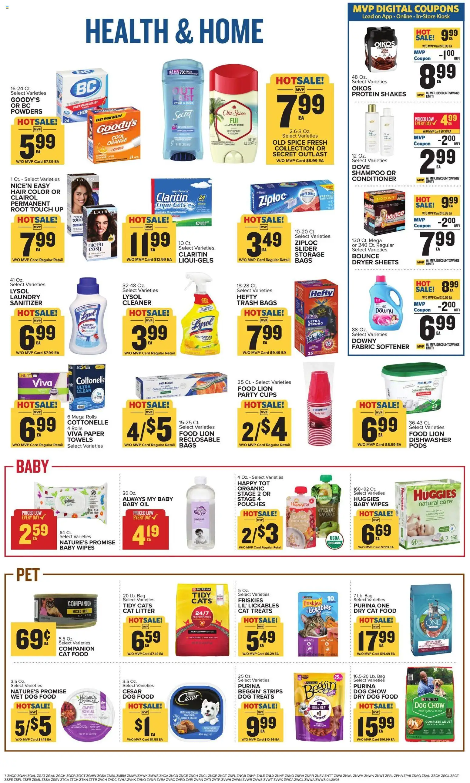 Food Lion Weekly Ad - valid from 29.04.2026 | Page: 12 | Products: Kale, Antiperspirant, Detergent, Grill