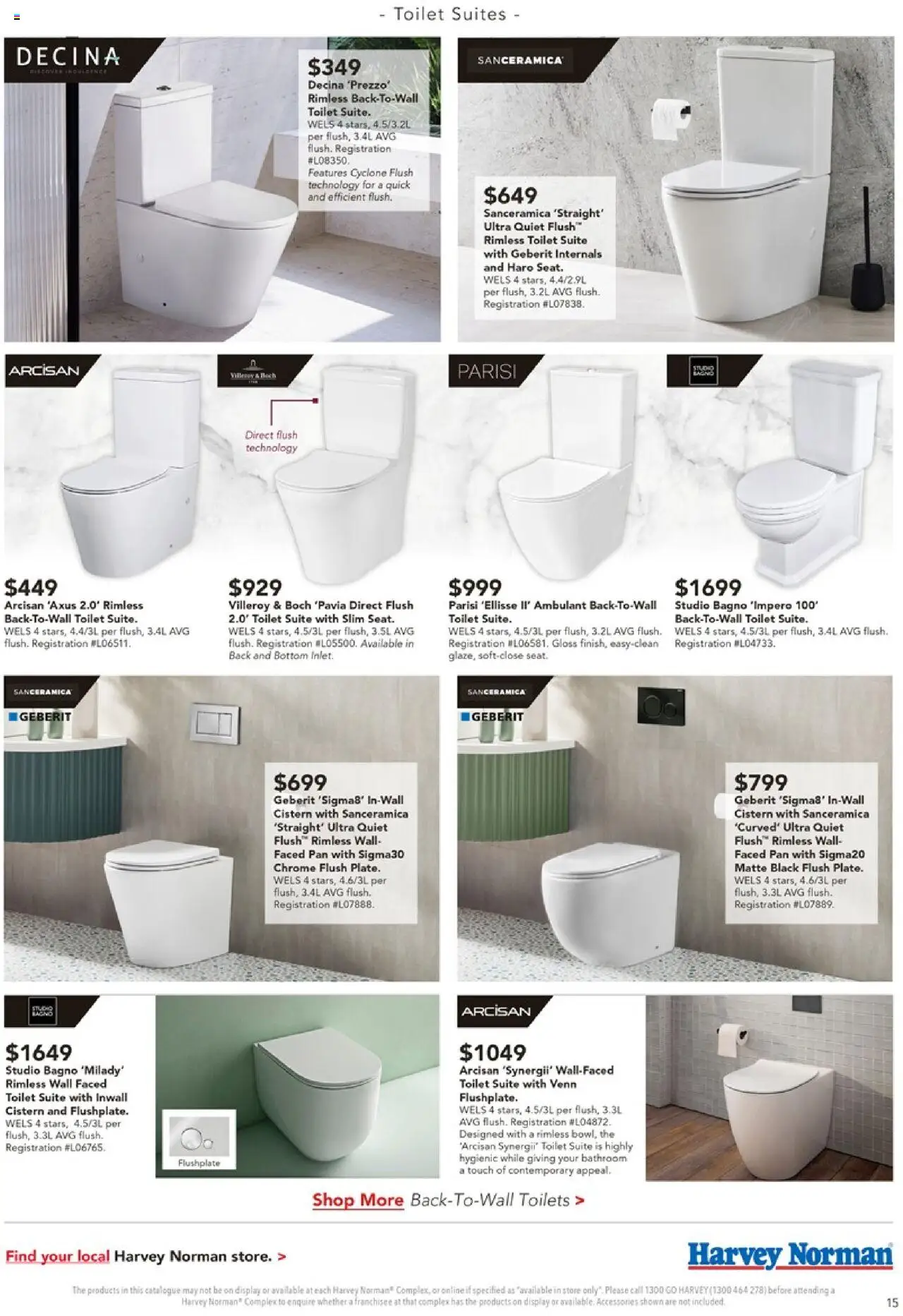 Harvey Norman catalogue - valid from 03.10.2025 | Page: 15 | Products: Toilet, Suite, Accessories, Bathroom