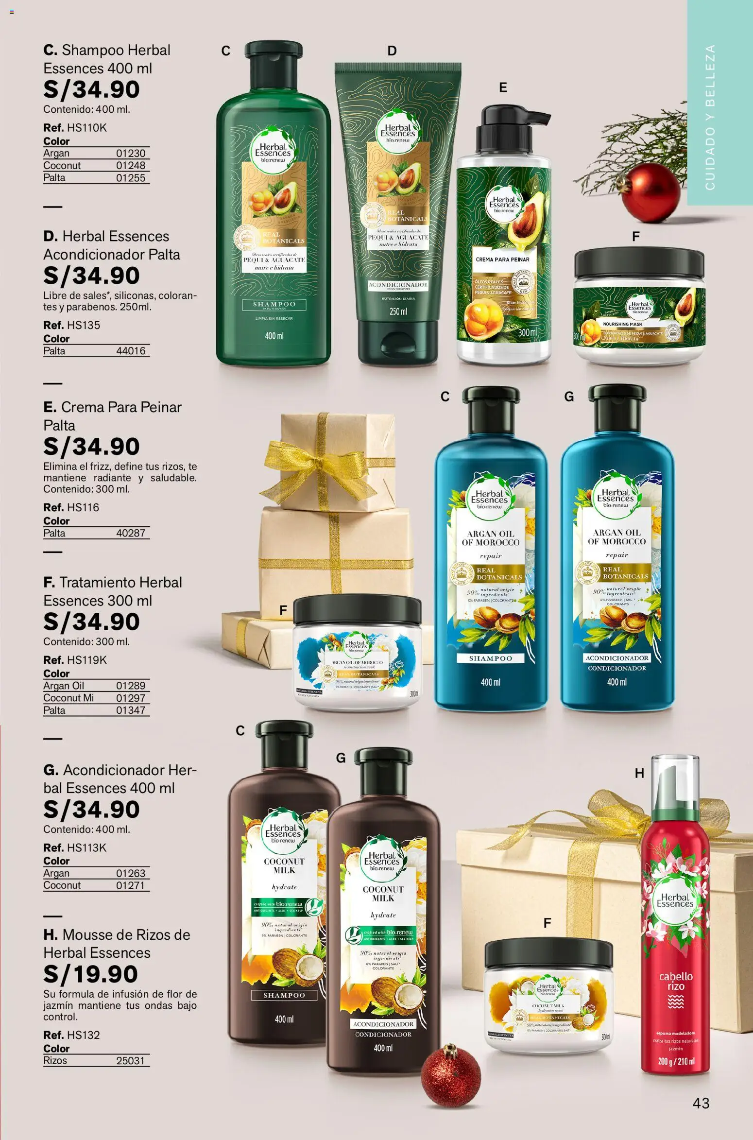 Catálogo Leonisa válido desde 05.12.2025 | Página: 43 | Productos: Shampoo, Acondicionador, Té, Crema