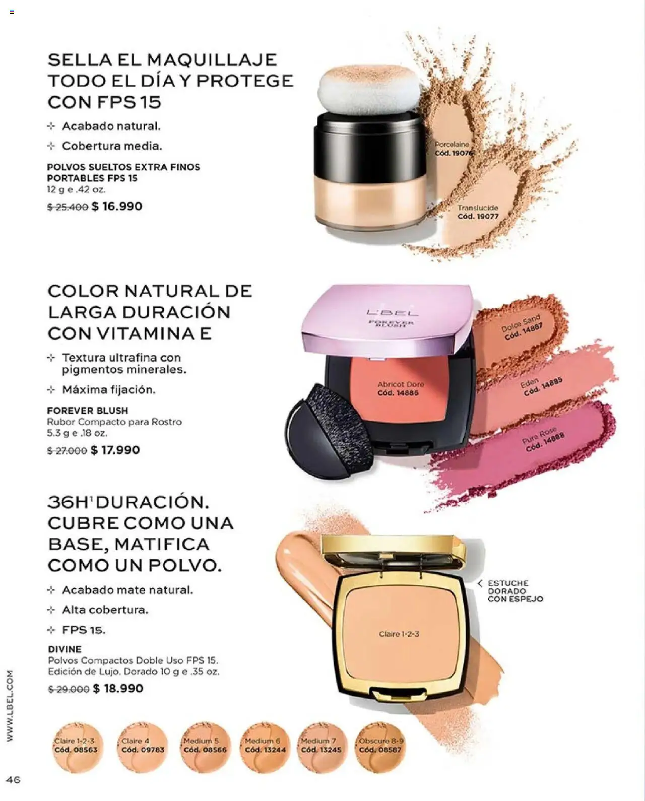 Catálogo L'Bel Campaña 14 │ válido desde el 31.08.2025 | Página: 46 | Productos: Estuche, Maquillaje, Mate, Rubor