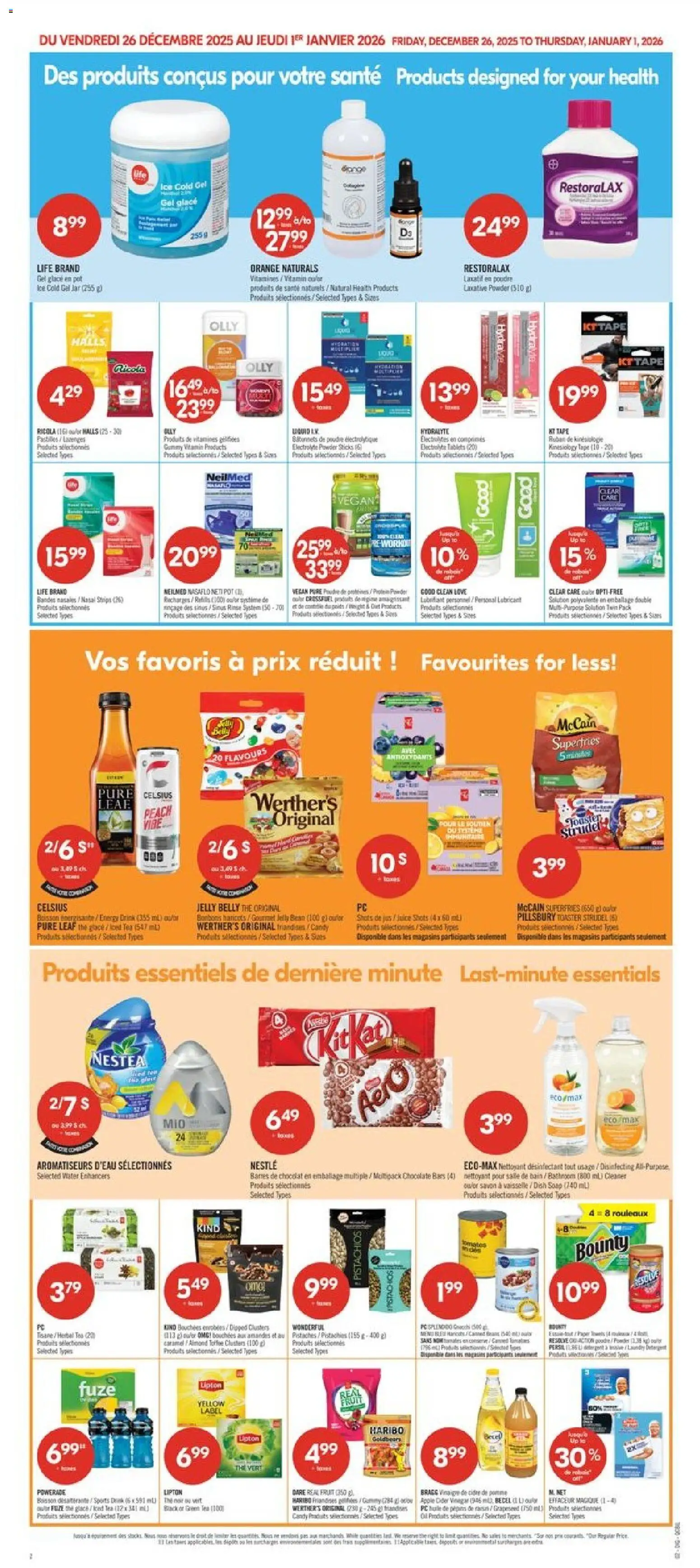 Pharmaprix flyer valid from 26.12.2025 | Page: 13 | Products: PC, Soap, Chocolate, Juice