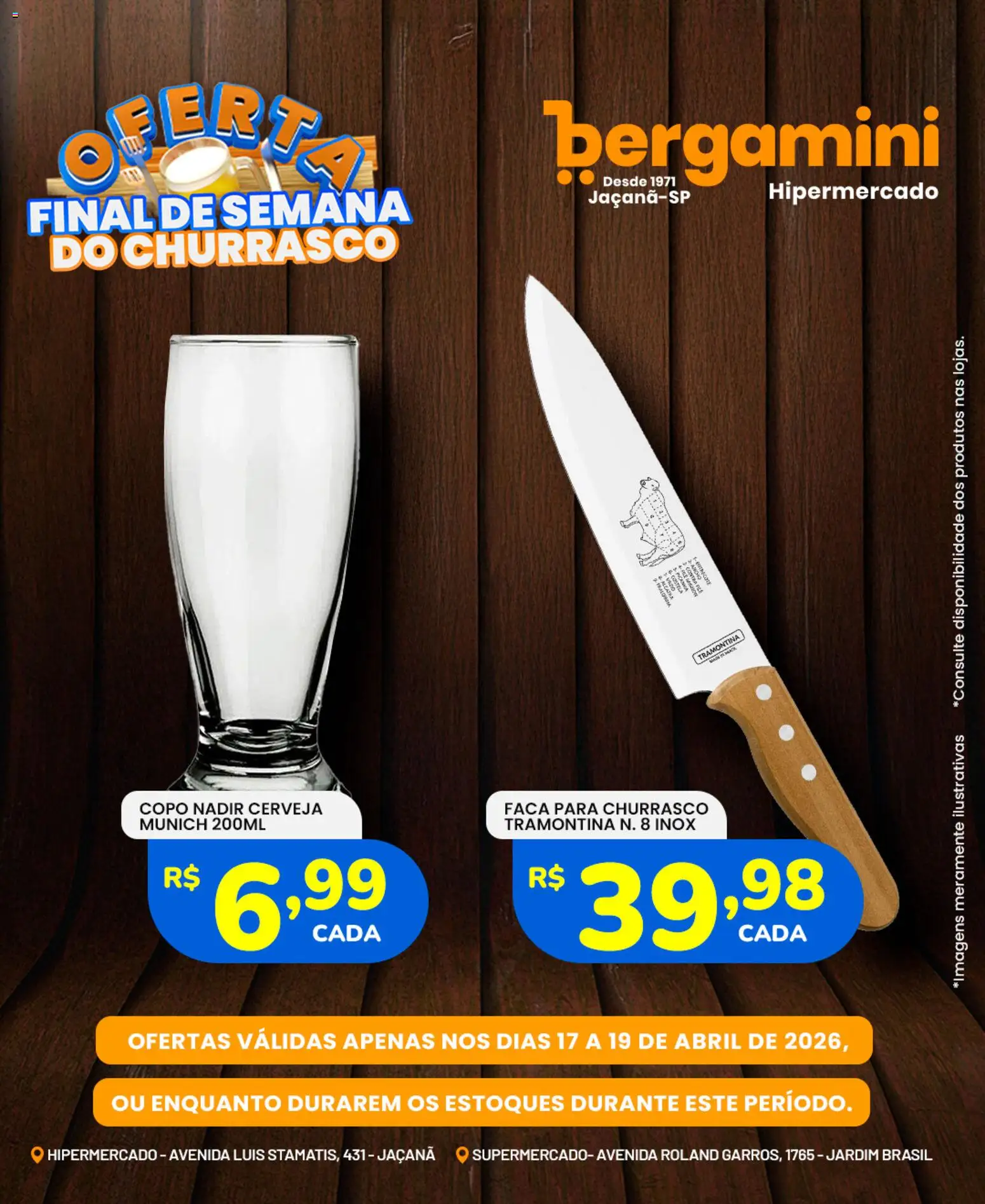 Supermercado Bergamini Folheto - válido de 17.04.2026 | Página: 12 | Produtos: Picanha, Faca, Cerveja