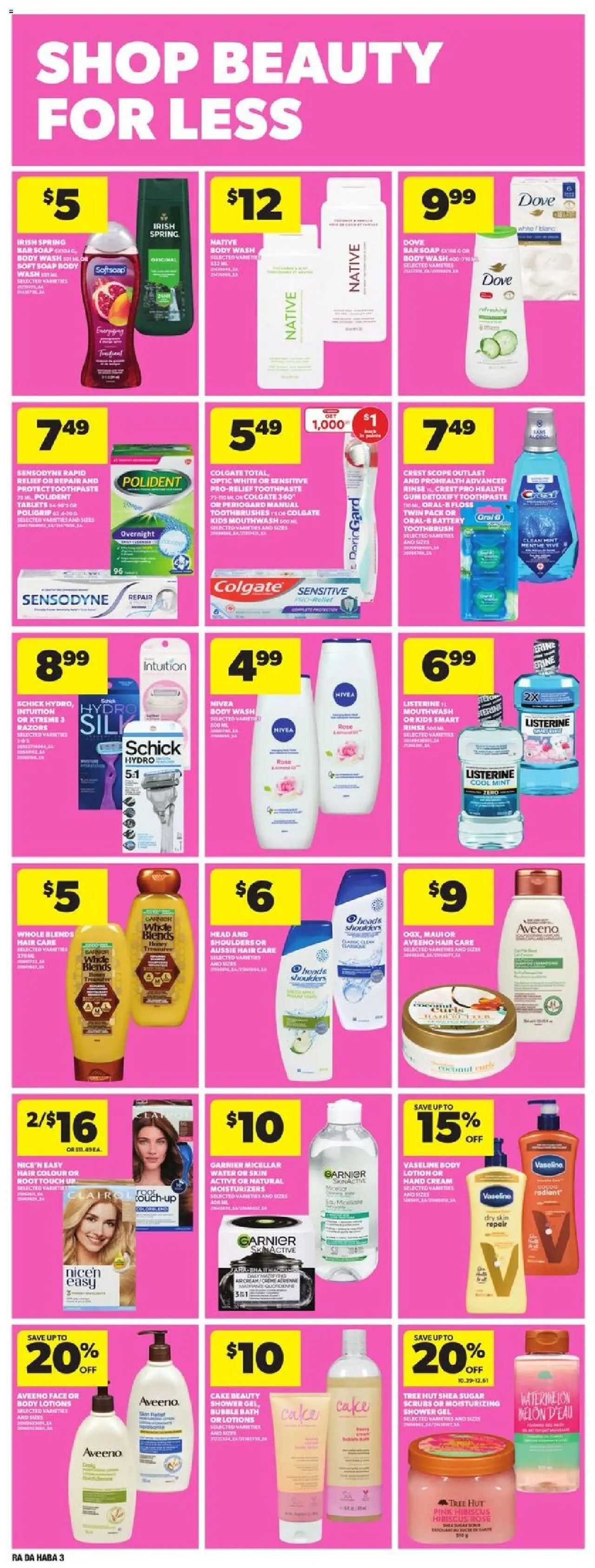 Atlantic Superstore flyer valid from 31.07.2025 | Page: 21 | Products: Cream, Hand cream, Body wash, Bubble bath