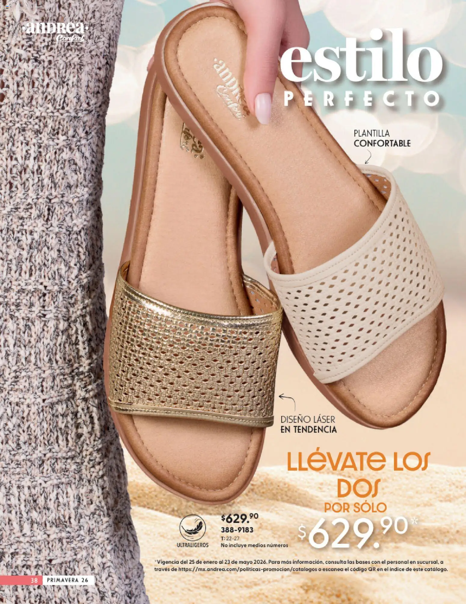 Nuevas ofertas de Andrea válidas en toda la República Mexicana desde el 25.01.2026. ¡Encuentra las mejores ofertas en Andrea catálogo Calzado Confort ! | Página: 38
