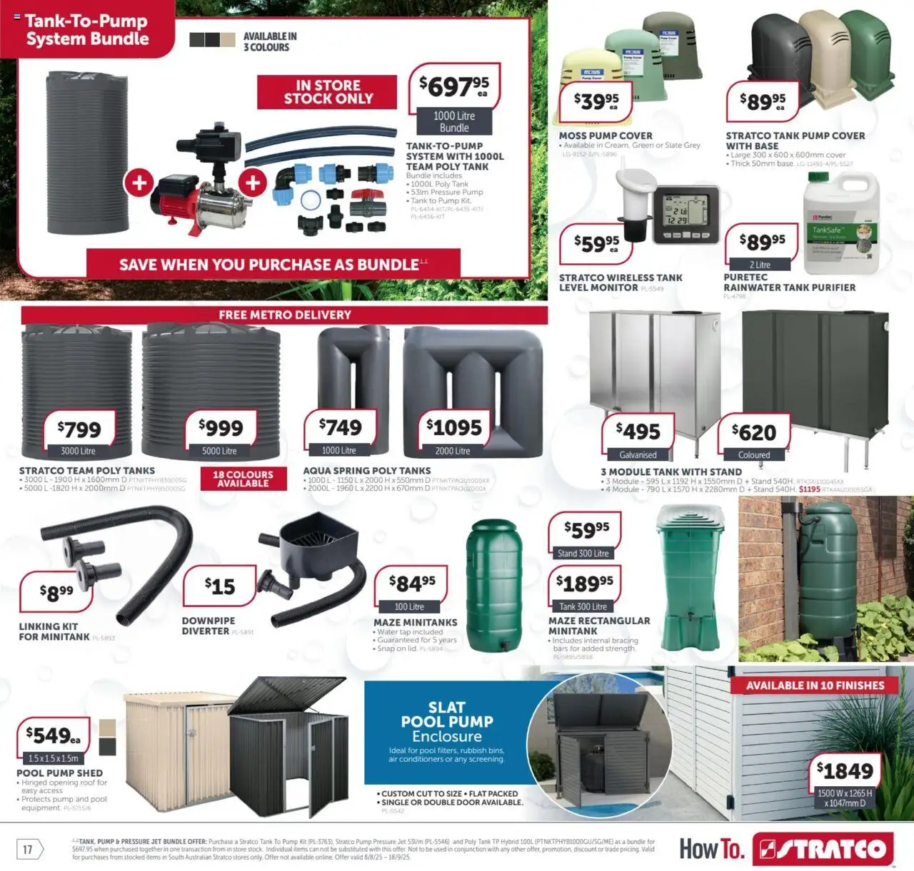 Stratco catalogue - valid from 08.08.2025 | Page: 17 | Products: Tap, Water, Shed, Monitor
