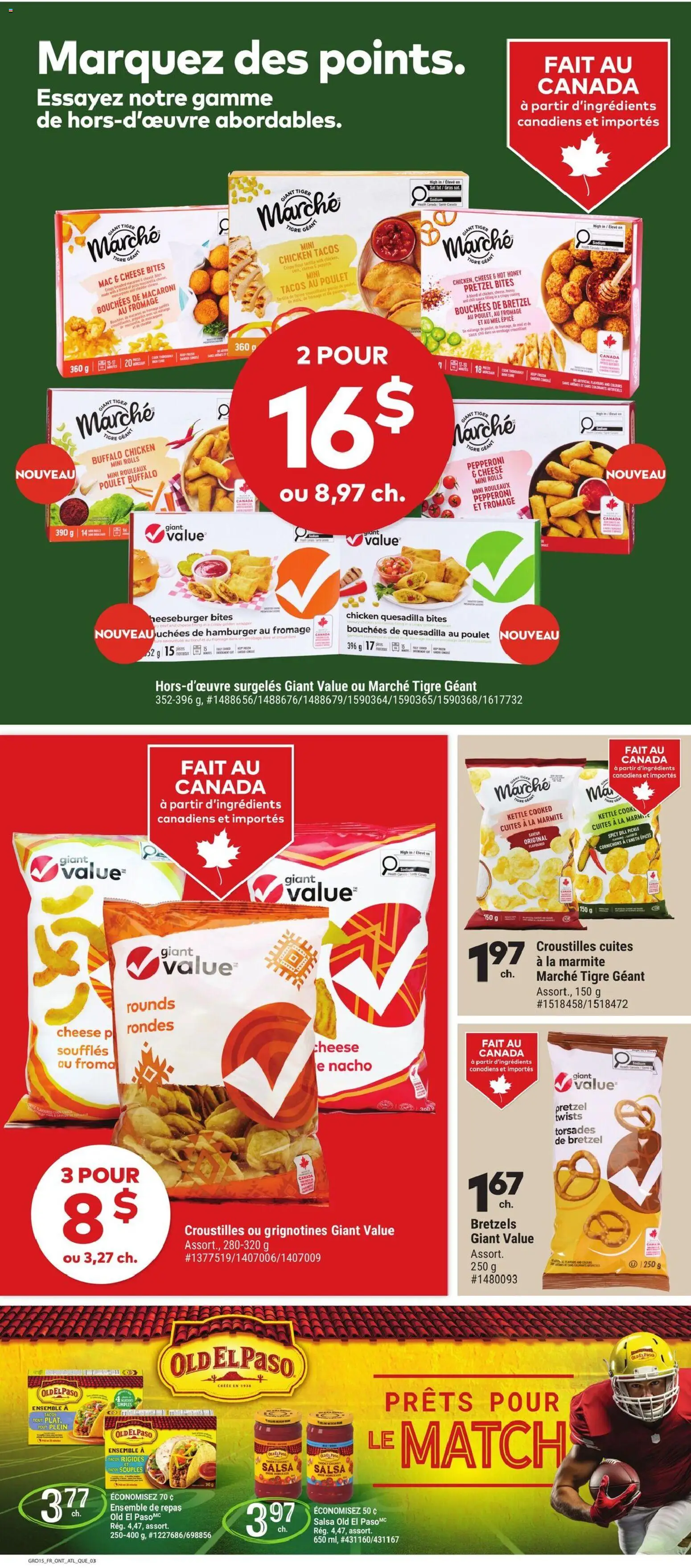 Giant Tiger flyer valid from 12.11.2025 | Page: 3 | Products: Chips, Kettle, Cheese, Pizza