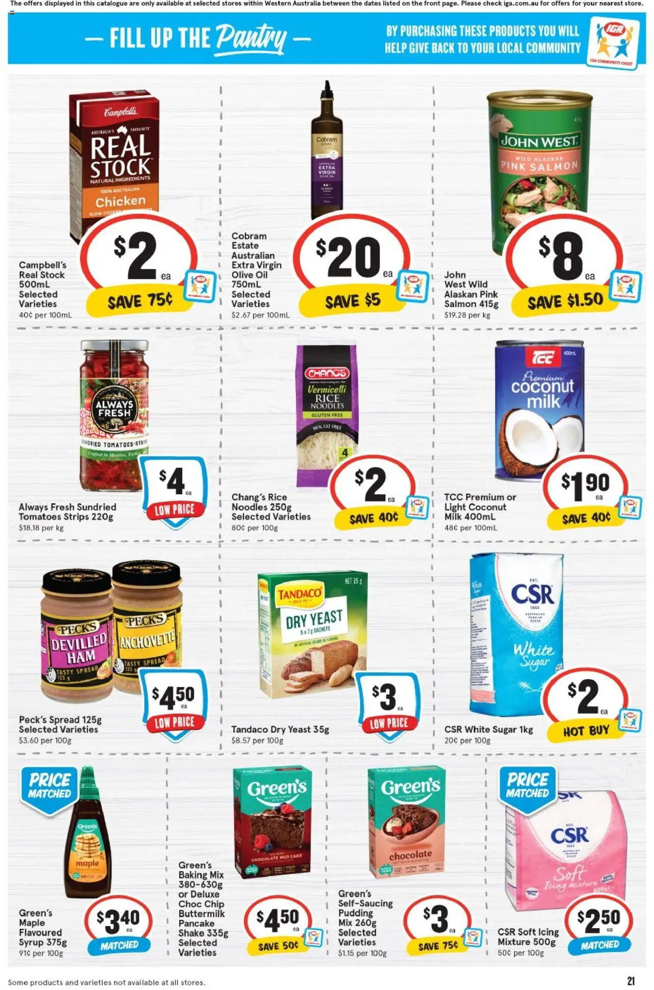 IGA catalogue - valid from 13.08.2025 | Page: 21 | Products: Milk, Oil, Chicken, Pudding
