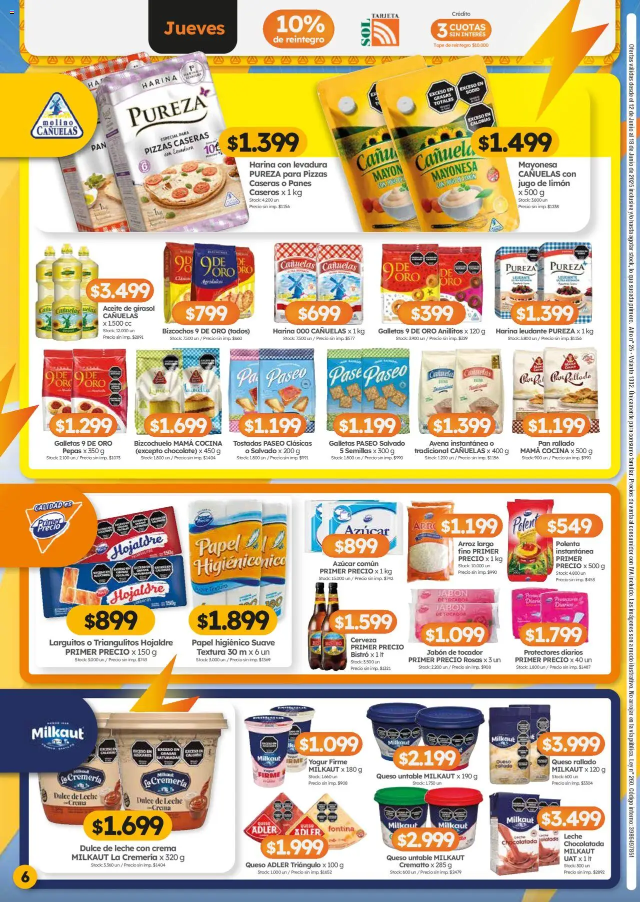 Cordiez ofertas │ válido desde el 12.06.2025 | Página: 6 | Productos: Cocina, Limón, Pan rallado, Protectores diarios