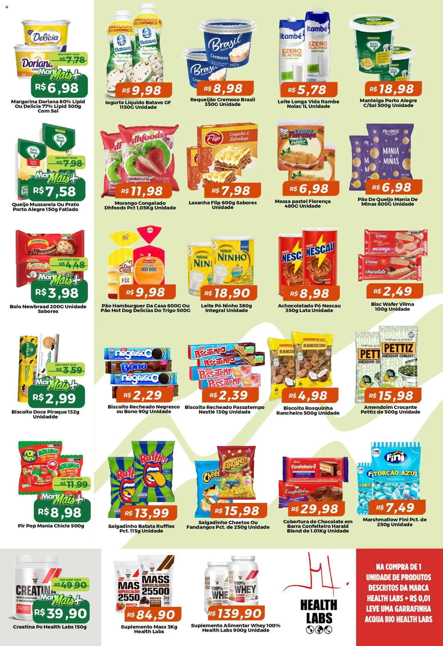 Mart Minas Folheto - válido de 23.04.2026 | Página: 3 | Produtos: Coco, Bolo, Biscoito recheado, Requeijão