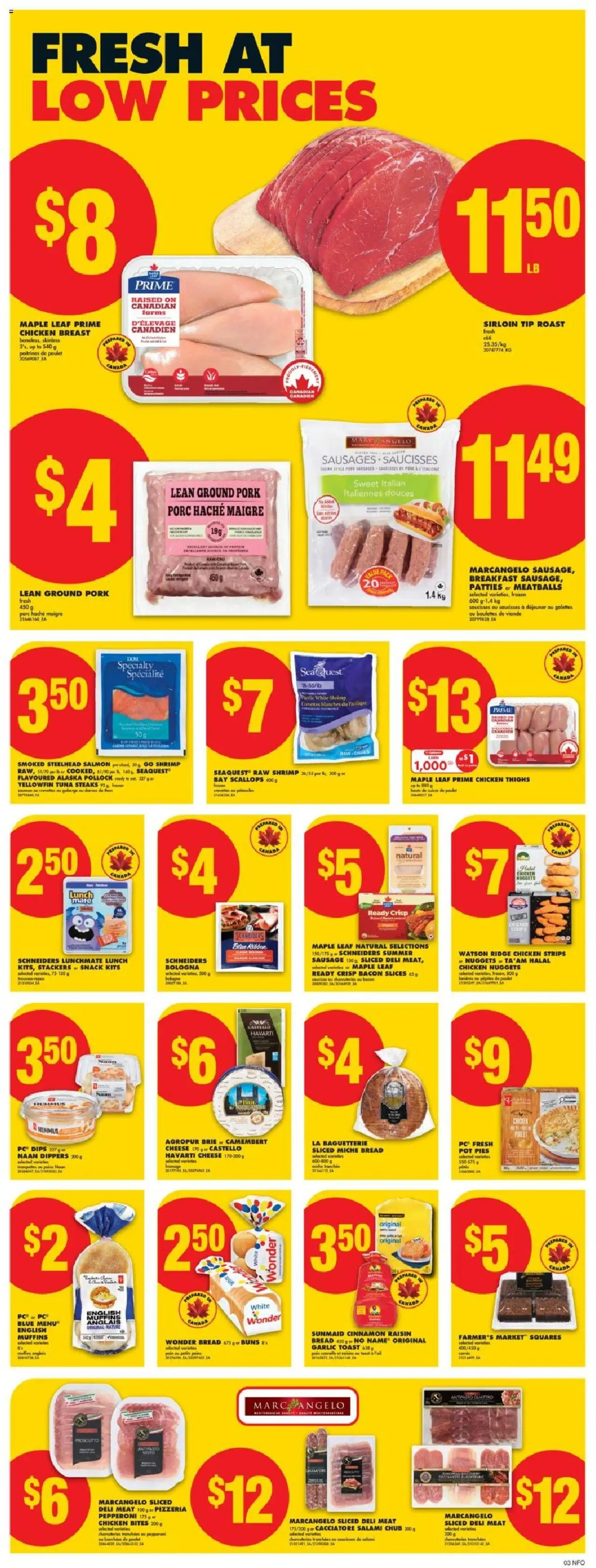No Frills flyer valid from 18.09.2025 | Page: 4 | Products: Beef, Ridge, Cheese, Pork