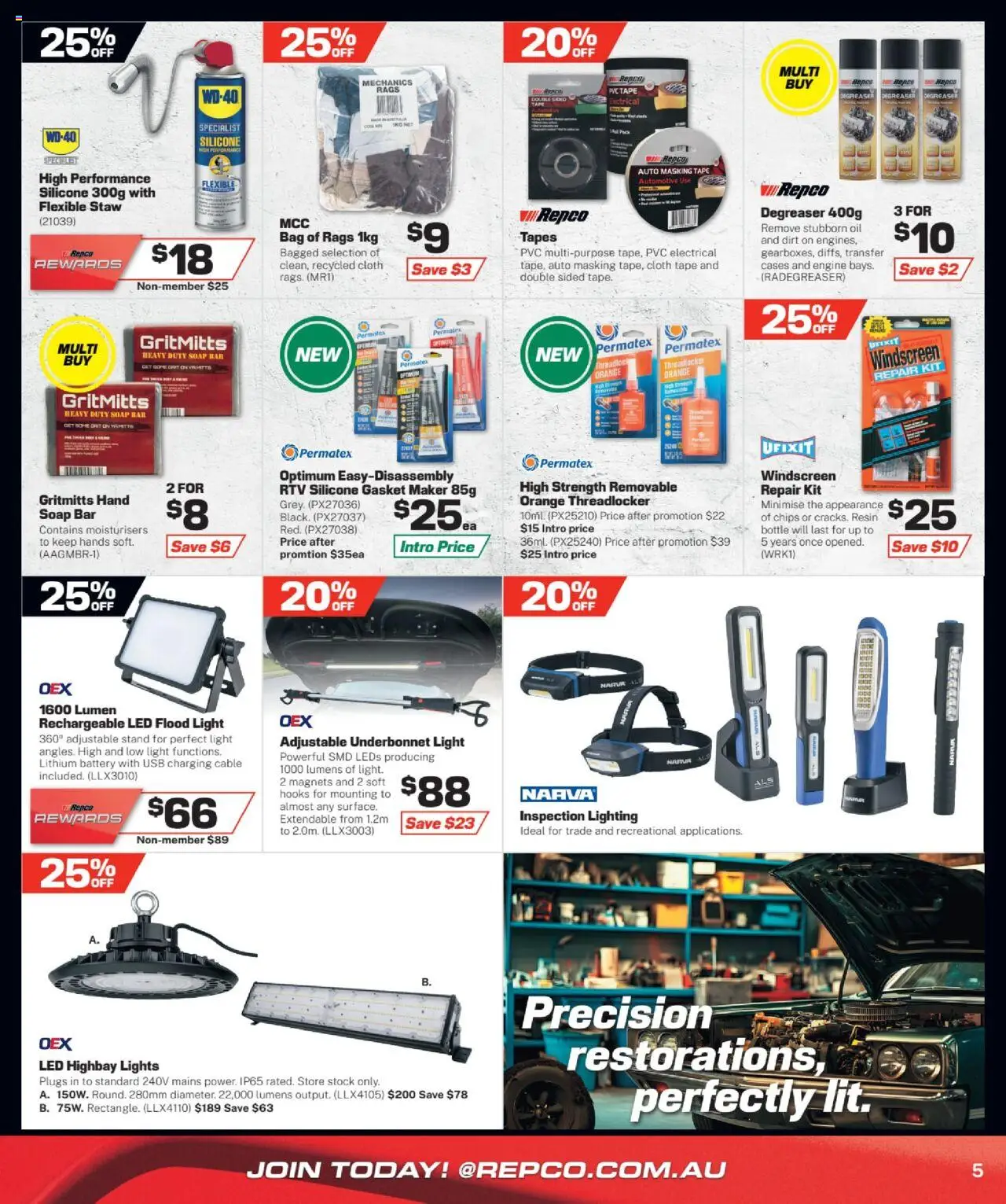 Repco catalogue - valid from 15.10.2025 | Page: 5 | Products: Light, Oil, Cable, Multipurpose