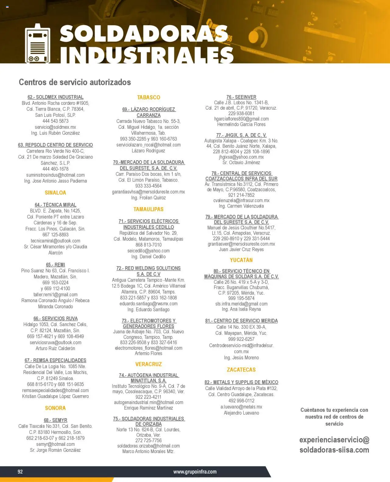 Nuevas ofertas de Infra válidas en toda la República Mexicana desde el 07.01.2025. ¡Encuentra las mejores ofertas en Infra catálogo Soldadoras industriales! | Página: 40 | Productos: Limón