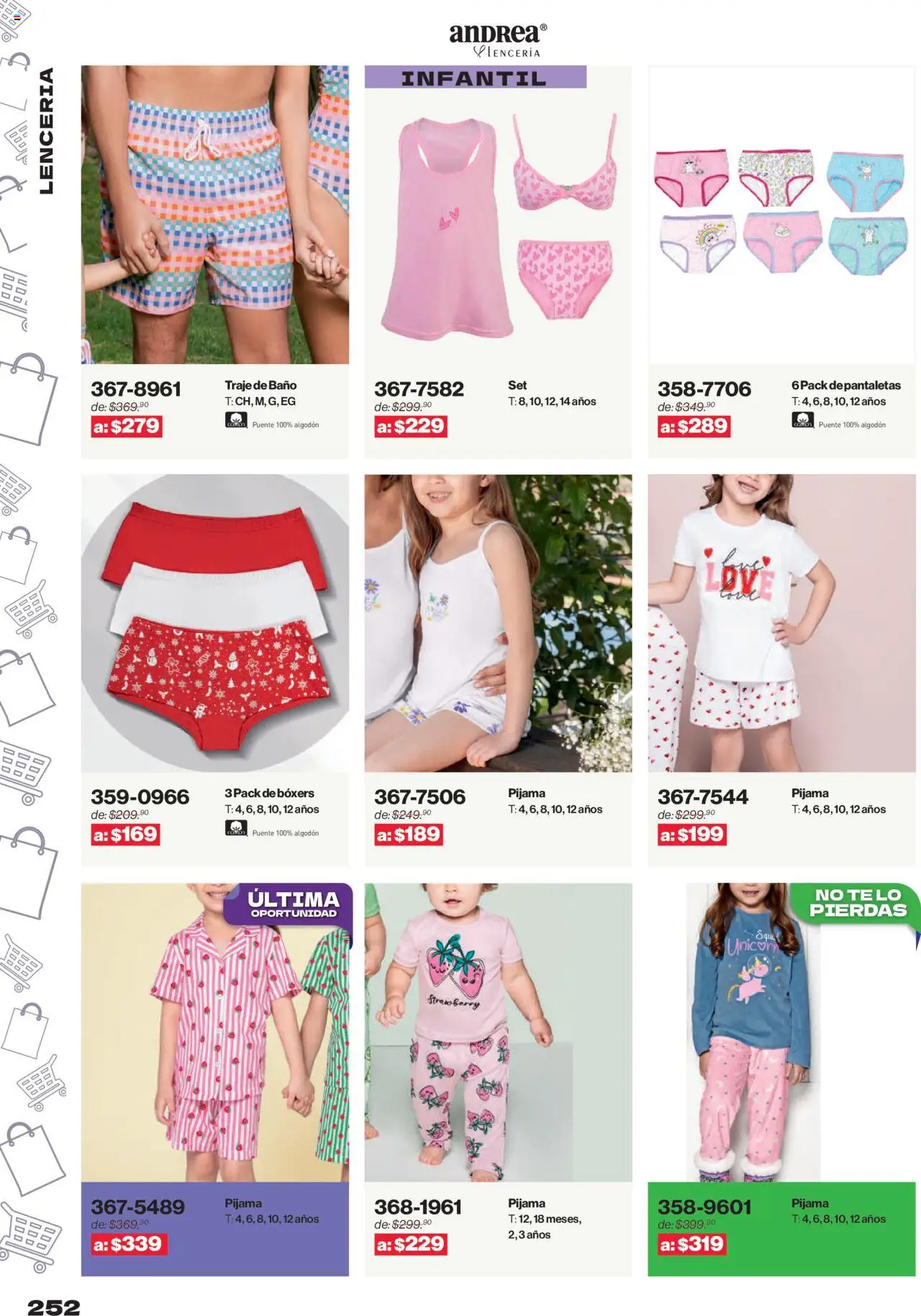 Nuevas ofertas de Andrea válidas en toda la República Mexicana desde el 10.08.2025. ¡Encuentra las mejores ofertas en Andrea - Catálogo Outlet! | Página: 252 | Productos: Pijama, Pantaletas, Algodón, Lenceria