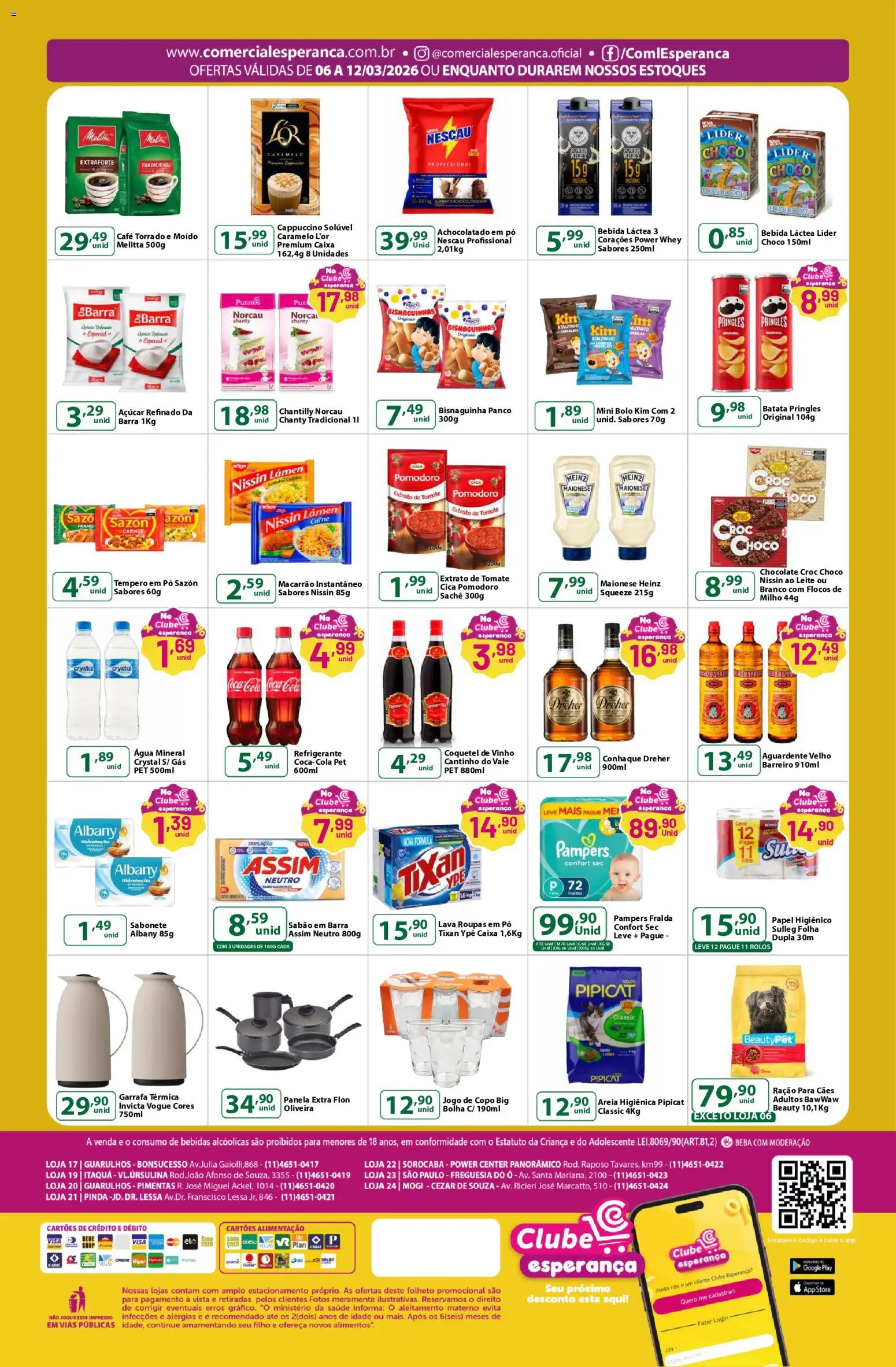 Comercial Esperança Folheto - válido de 06.03.2026 | Página: 2 | Produtos: Pampers, Pó, Carne, Batata