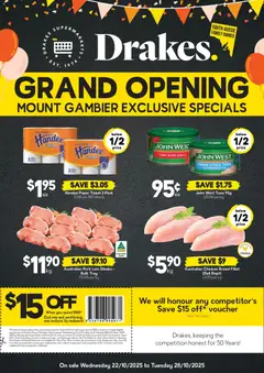 Preview of Drakes Mount Gambier SA - valid from 22.10.2025 | Page: 1