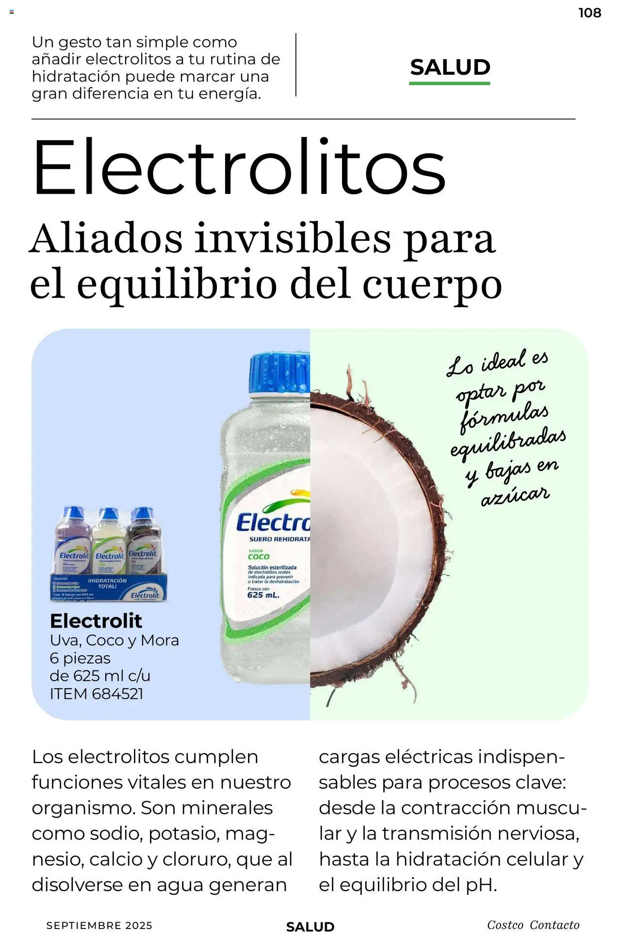 Nuevas ofertas de Costco válidas en toda la República Mexicana desde el 10.09.2025. ¡Encuentra las mejores ofertas en Costco - Catálogo Septiembre! | Página: 108 | Productos: Azúcar, Frasco, Agua