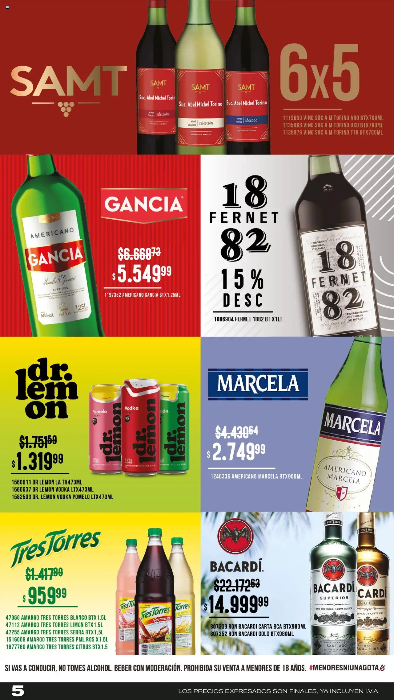 Makro ofertas Especiales │ válido desde el 14.08.2025 | Página: 5 | Productos: Vodka, Fernet, Limón, Pomelo