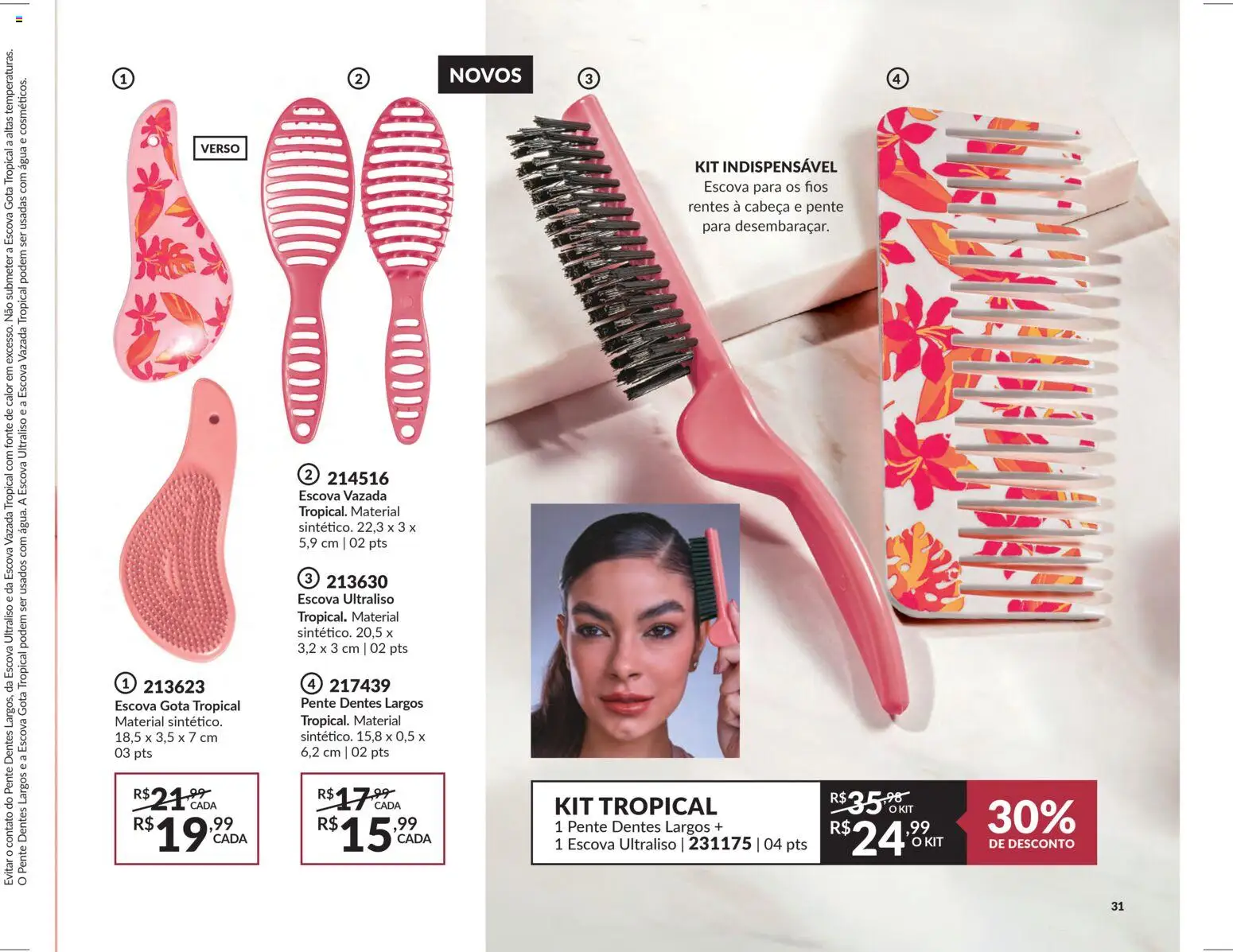 Avon Folheto - válido de 29.10.2025 | Página: 31 | Produtos: Escova, Pente
