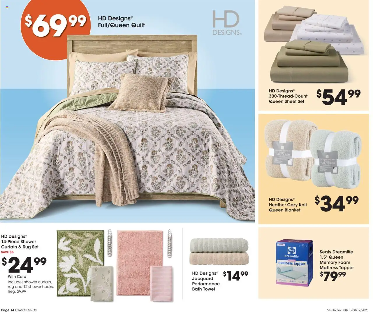 Fred Meyer Home & Apparel - valid from 13.08.2025 | Page: 15 | Products: Mattress, Bath, Quilt, Sheet