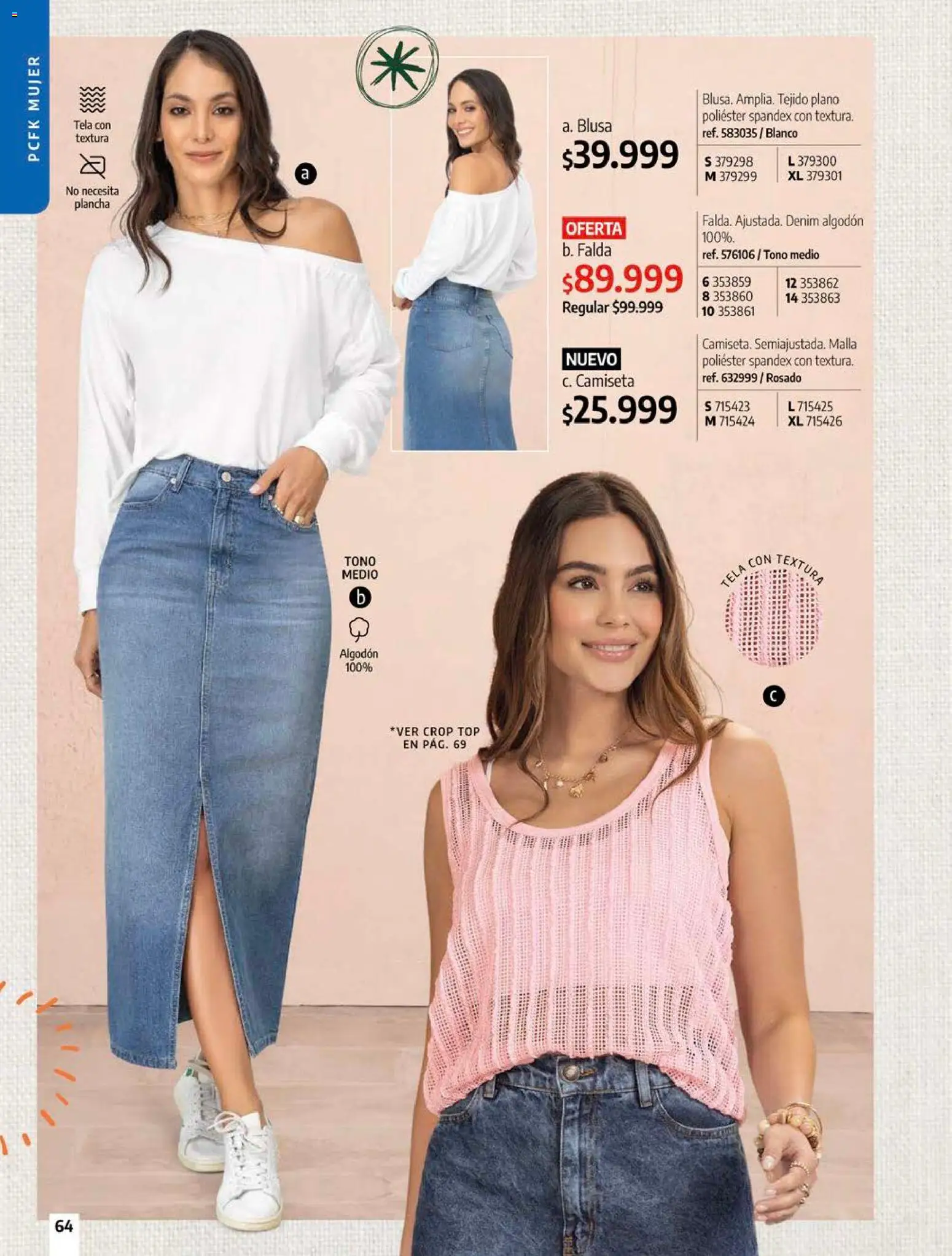 Pacifika revista - valida desde el 01.08.2026 | Página: 64 | Productos: Algodón, Falda, Camiseta, Blusa