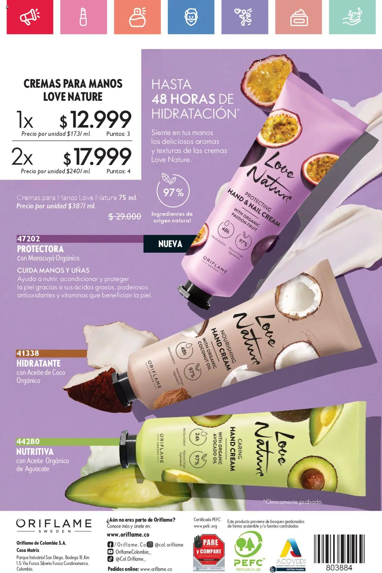 Oriflame revista - valida desde el 02.08.2025 | Página: 132 | Productos: Aguacate, Coco, Vitaminas, Aceite