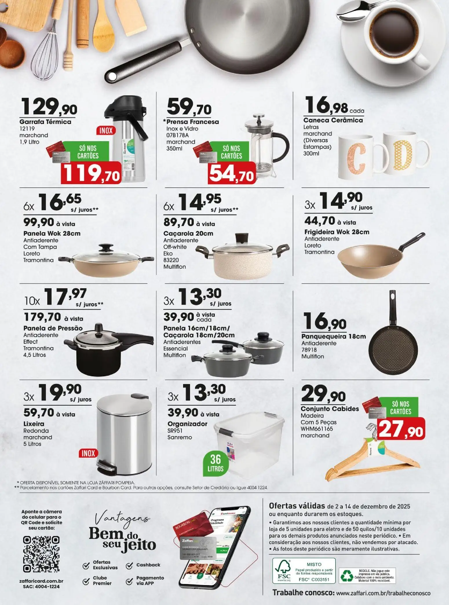 Zaffari Folheto - válido de 02.12.2025 | Página: 26 | Produtos: Panquequeira, Panela de pressão, Garrafa térmica, Caneca