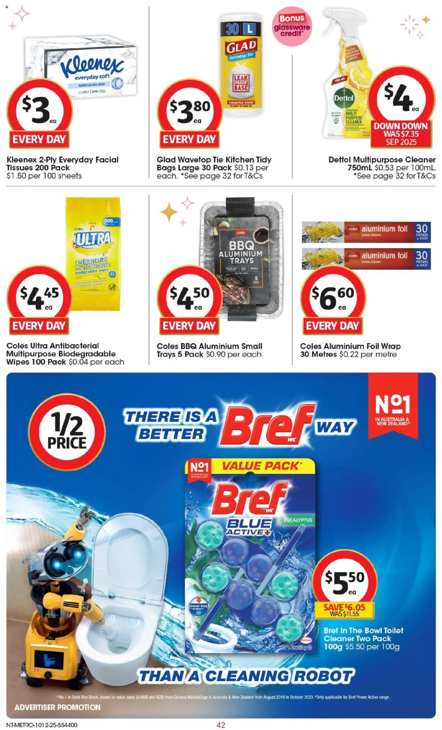 Coles catalogue - valid from 10.12.2025 | Page: 43 | Products: Aluminium foil, Cleaner, Glassware, Multipurpose