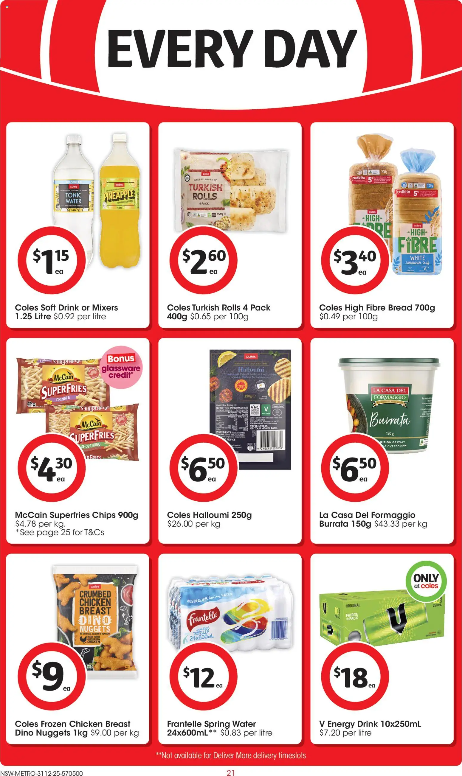 Coles catalogue - valid from 31.12.2025 | Page: 21 | Products: Bread, Glassware, Chicken, Fridge