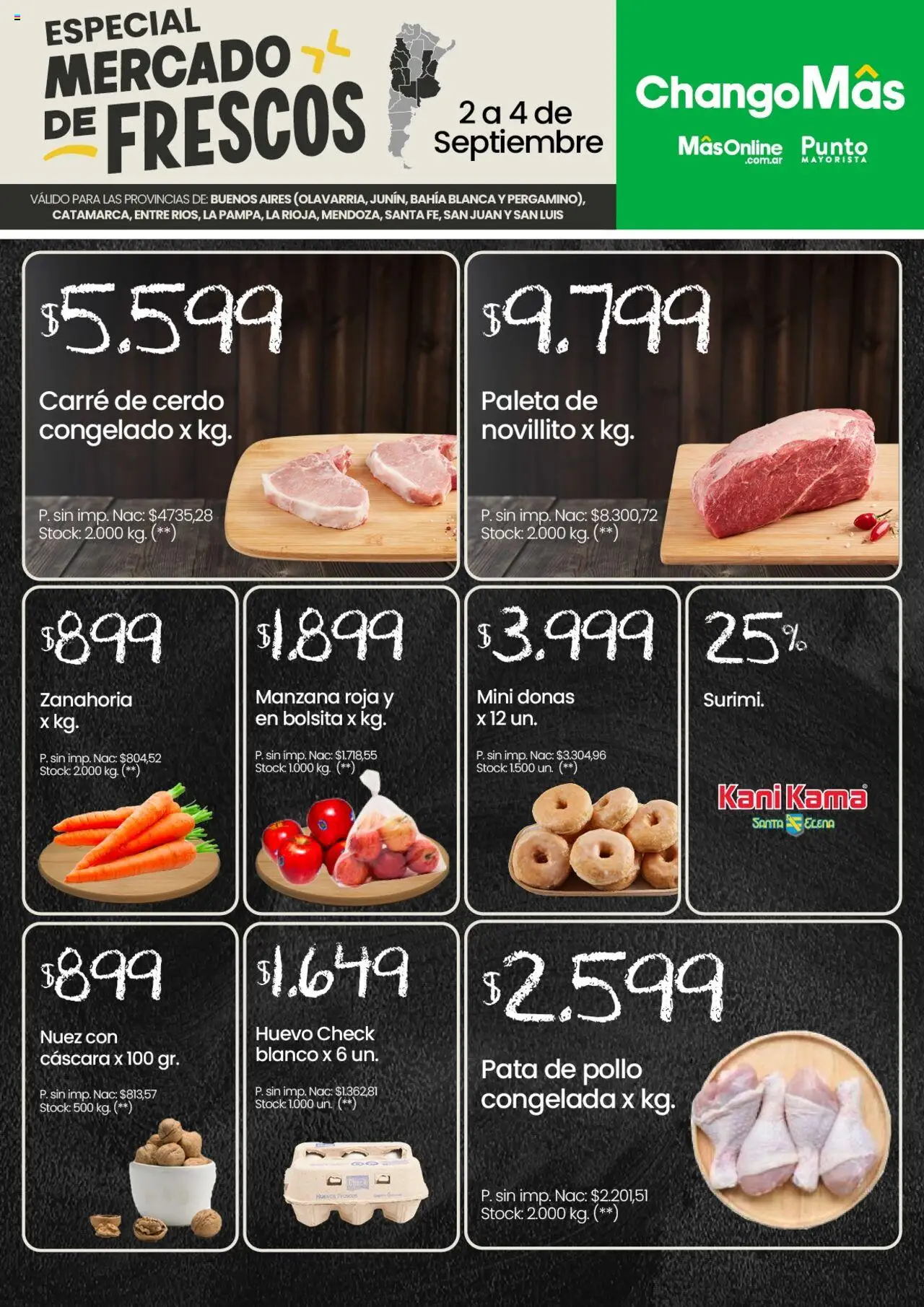 Punto Mayorista catálogo │ válido desde el 02.09.2025 | Página: 1 | Productos: Manzana, Huevo, Huevos, Nuez