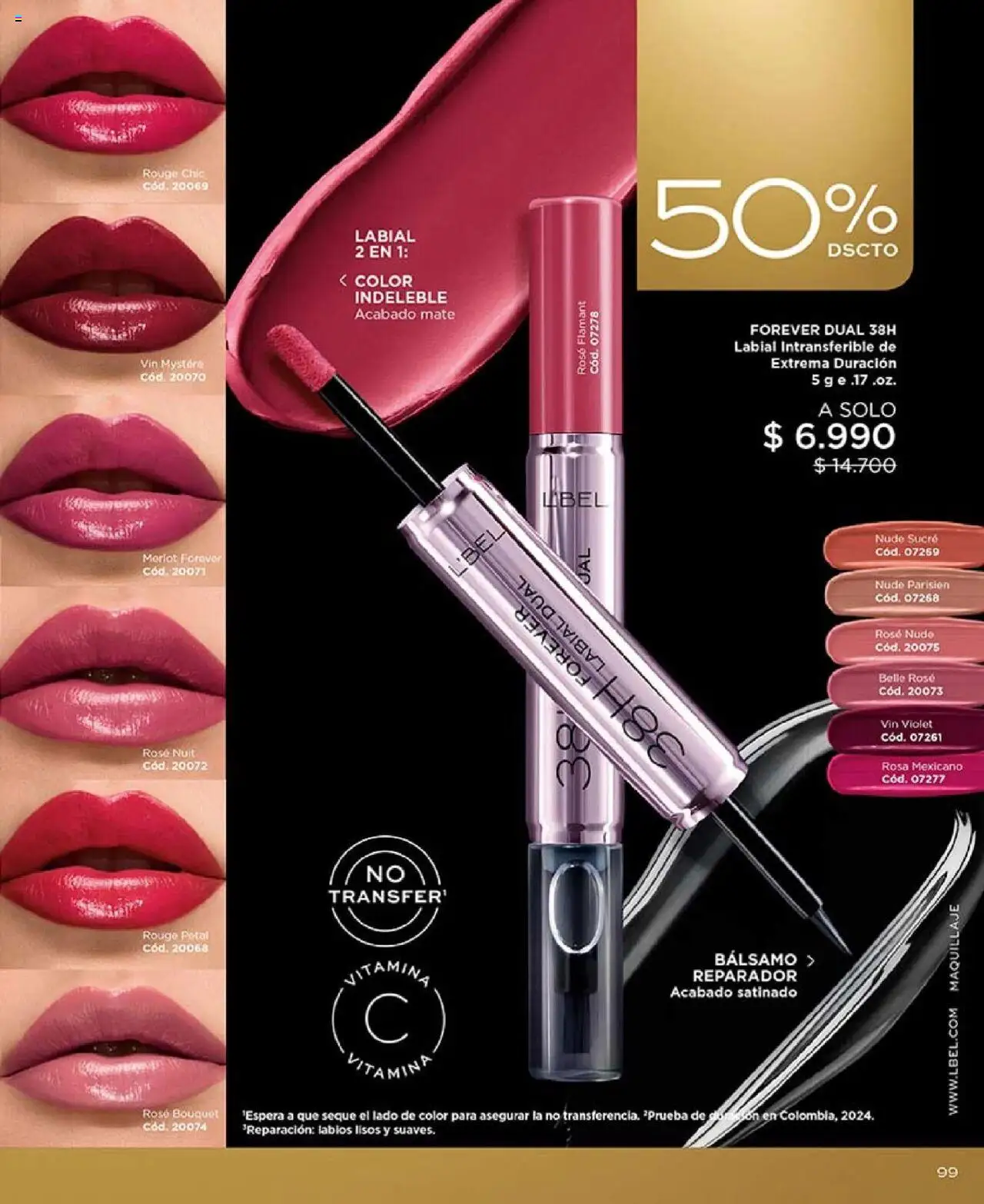 Catálogo L'Bel Campaña 17 │ válido desde el 14.10.2025 | Página: 99 | Productos: Bálsamo, Maquillaje, Mate, Labial