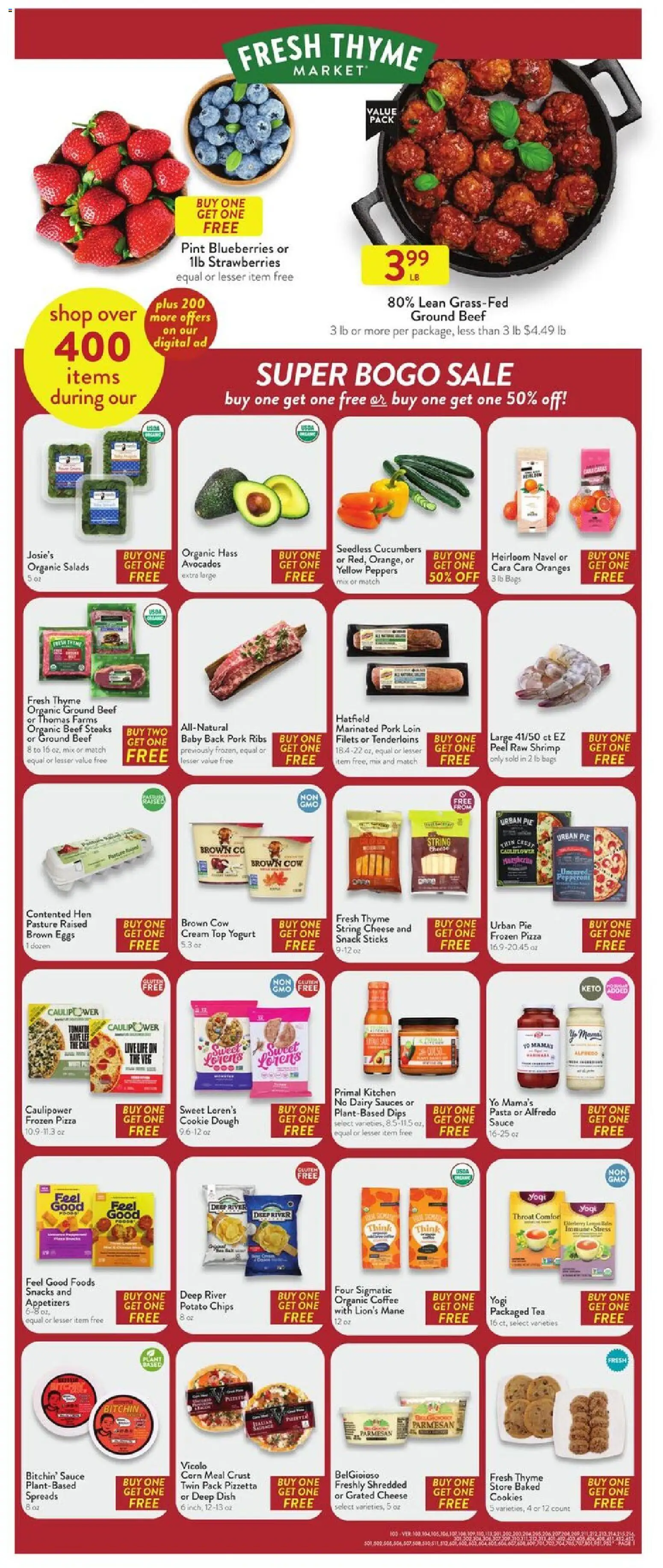 Fresh Thyme Weekly Ad - PA - valid from 21.01.2026 | Page: 3 | Products: Coffee, Pizza, Cucumbers, Cauliflower