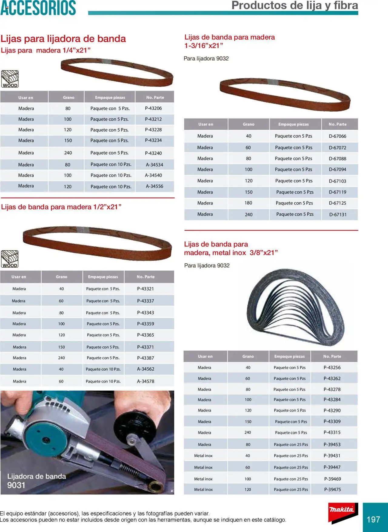 Nuevas ofertas de Makita válidas en toda la República Mexicana desde el 08.07.2024. ¡Encuentra las mejores ofertas en Makita catálogo Accesorios! | Página: 197 | Productos: Lijadora, Lija